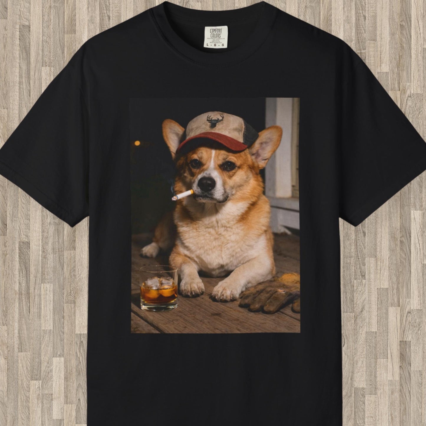 Funny Corgi Shirt, Dog Dad T-Shirt, Blue Collar Man Gag Gift Tee For Husband, Hilarious Meme Humor Comfort Colors® Tshirt