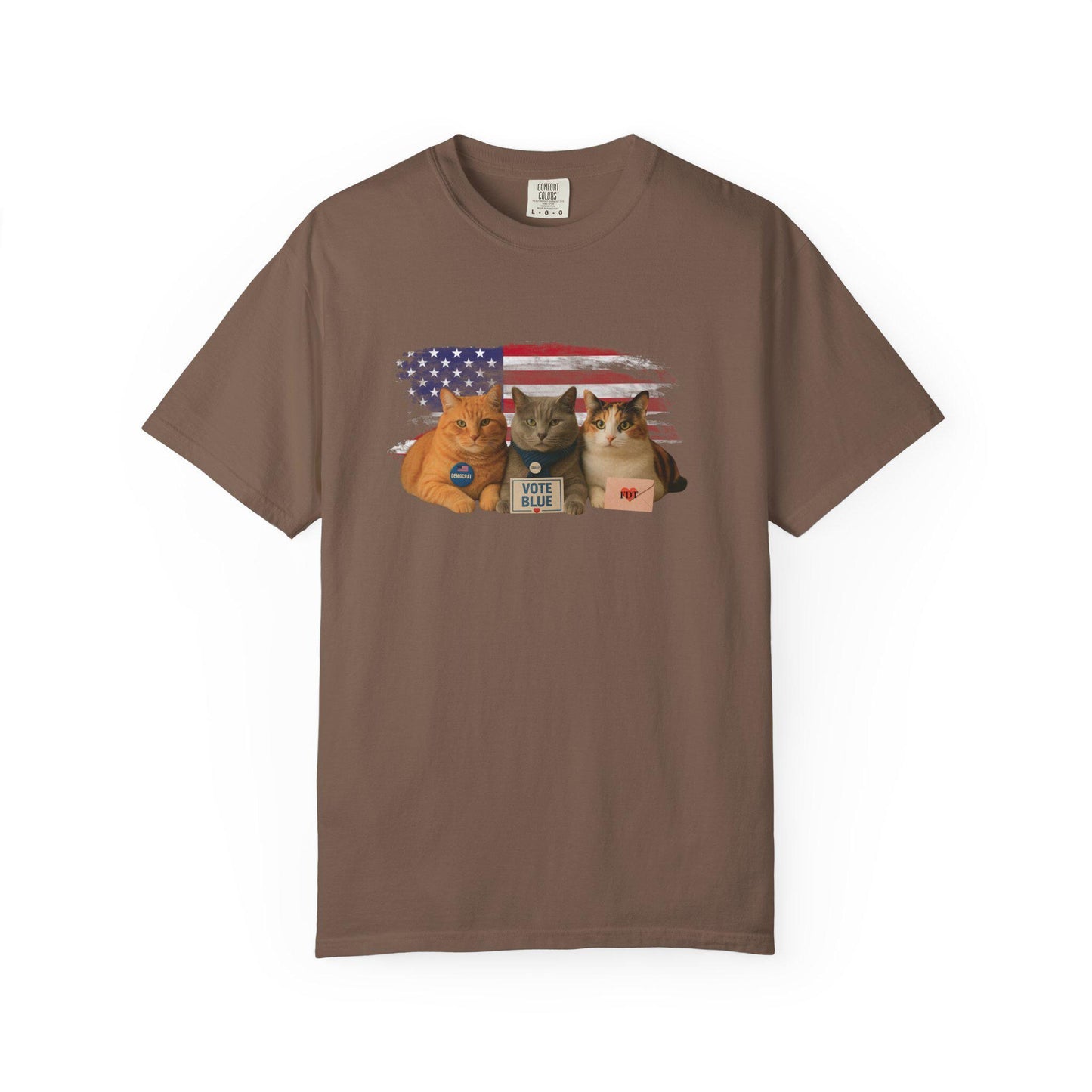 Anti Trump Cat Shirt, Funny Kitty Lover Gag Gift, Hilarious Political Leftist T-Shirt, Progressive Pro-Democracy Tshirt, FDT Protest Tee