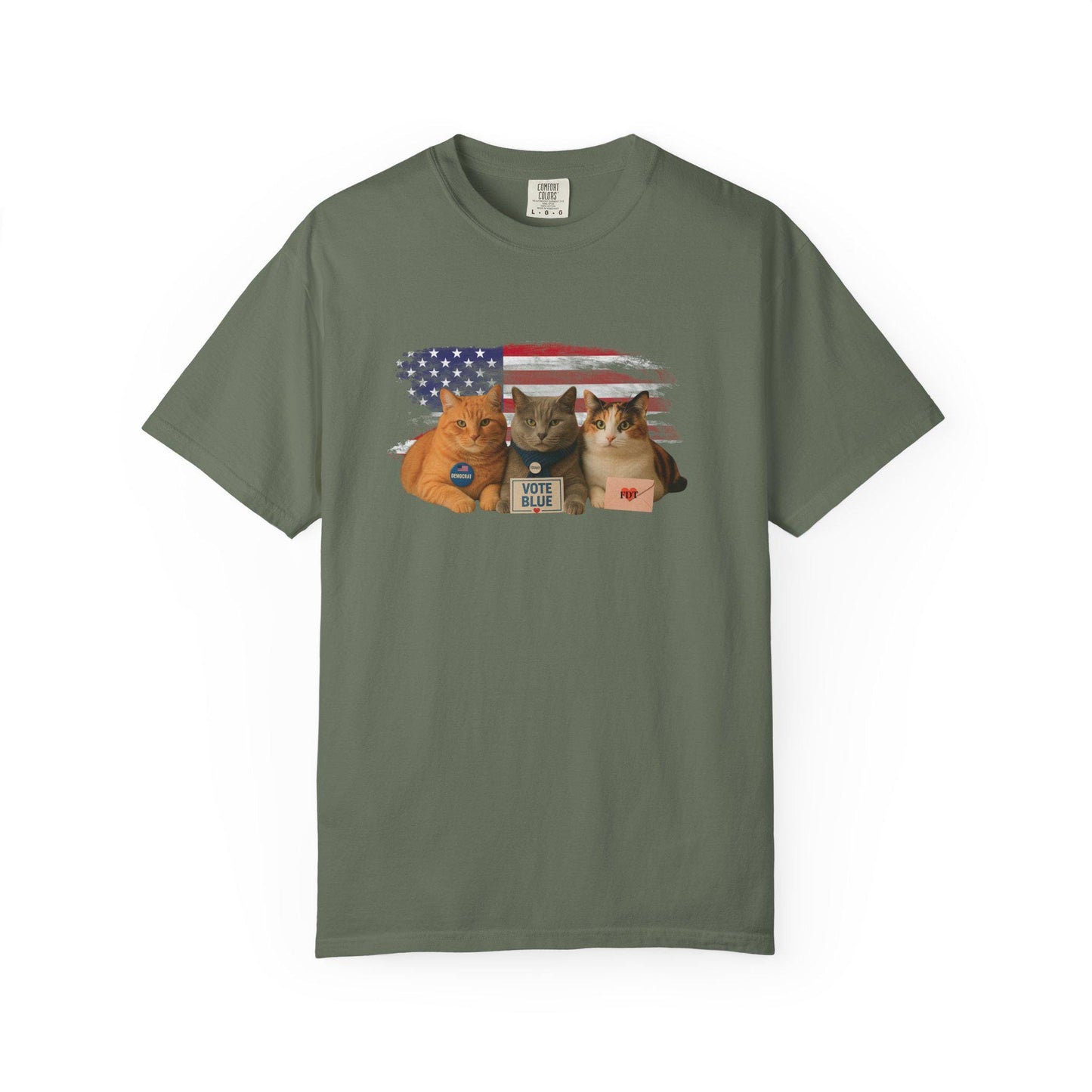 Anti Trump Cat Shirt, Funny Kitty Lover Gag Gift, Hilarious Political Leftist T-Shirt, Progressive Pro-Democracy Tshirt, FDT Protest Tee