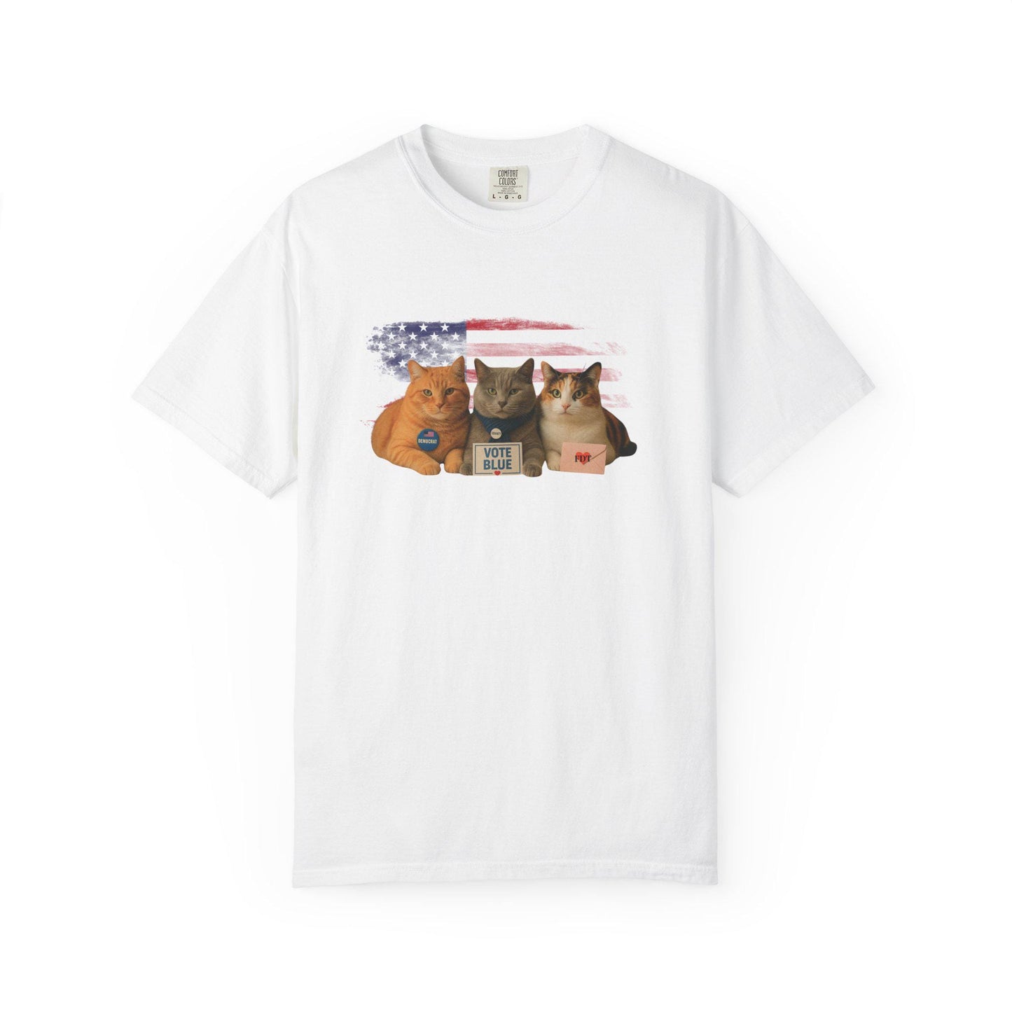 Anti Trump Cat Shirt, Funny Kitty Lover Gag Gift, Hilarious Political Leftist T-Shirt, Progressive Pro-Democracy Tshirt, FDT Protest Tee