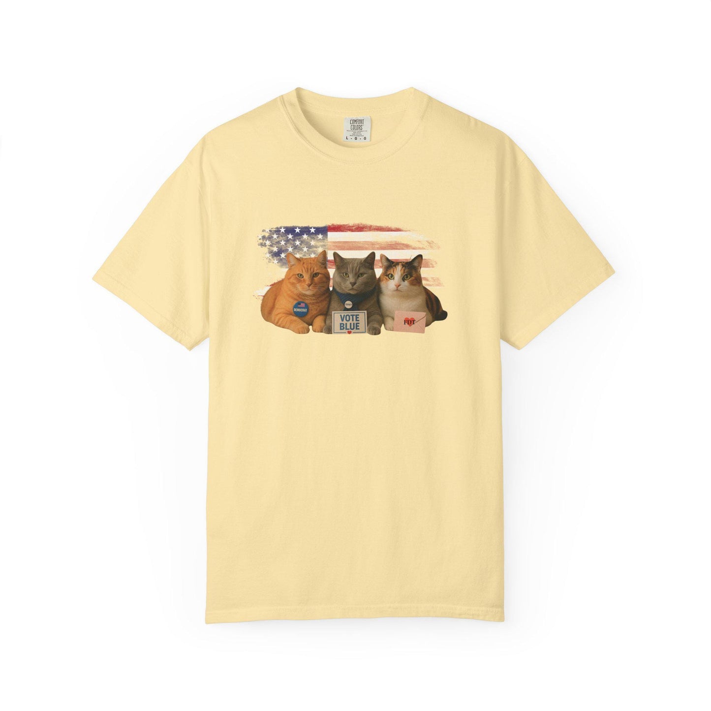 Anti Trump Cat Shirt, Funny Kitty Lover Gag Gift, Hilarious Political Leftist T-Shirt, Progressive Pro-Democracy Tshirt, FDT Protest Tee