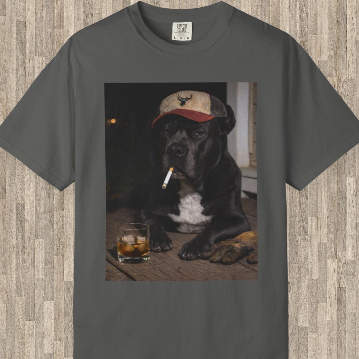 Funny Cane Corso Shirt, Dog Dad T-Shirt, Blue Collar Man Gag Gift Tee For Husband, Hilarious Meme Comfort Colors® Tshirt, Dog Smoking Shirt