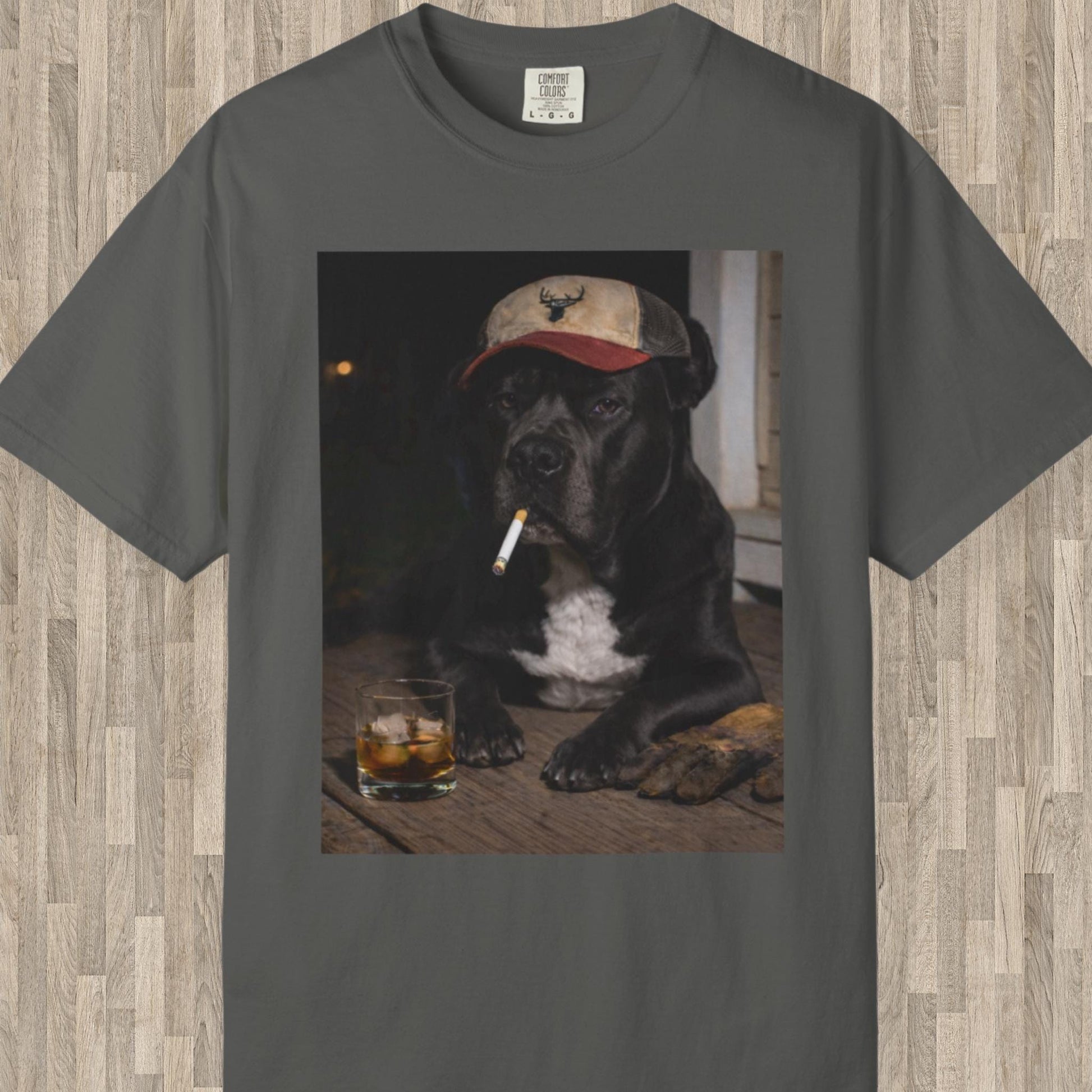 Funny Cane Corso Shirt, Dog Dad T-Shirt, Blue Collar Man Gag Gift Tee For Husband, Hilarious Meme Comfort Colors® Tshirt, Dog Smoking Shirt