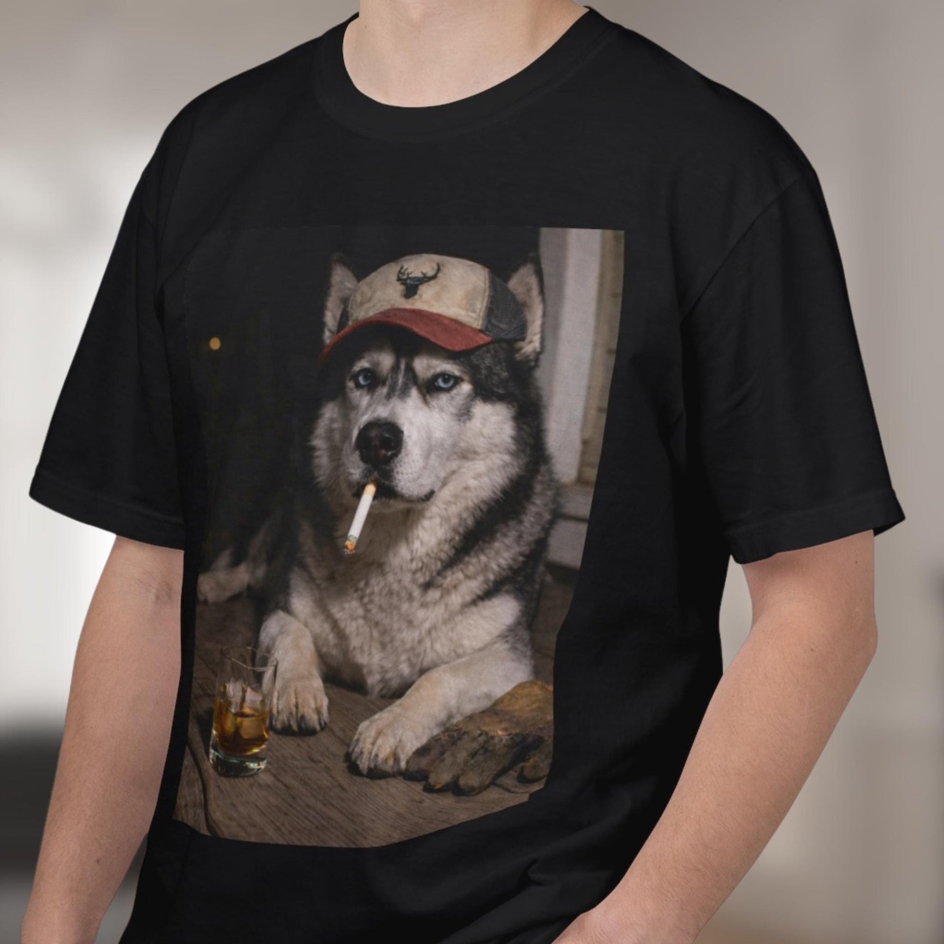 Funny Husky Shirt, Dog Dad T-Shirt, Blue Collar Man Gag Gift Tee For Husband, Siberian Husky Meme Humor Comfort Colors® Tshirt