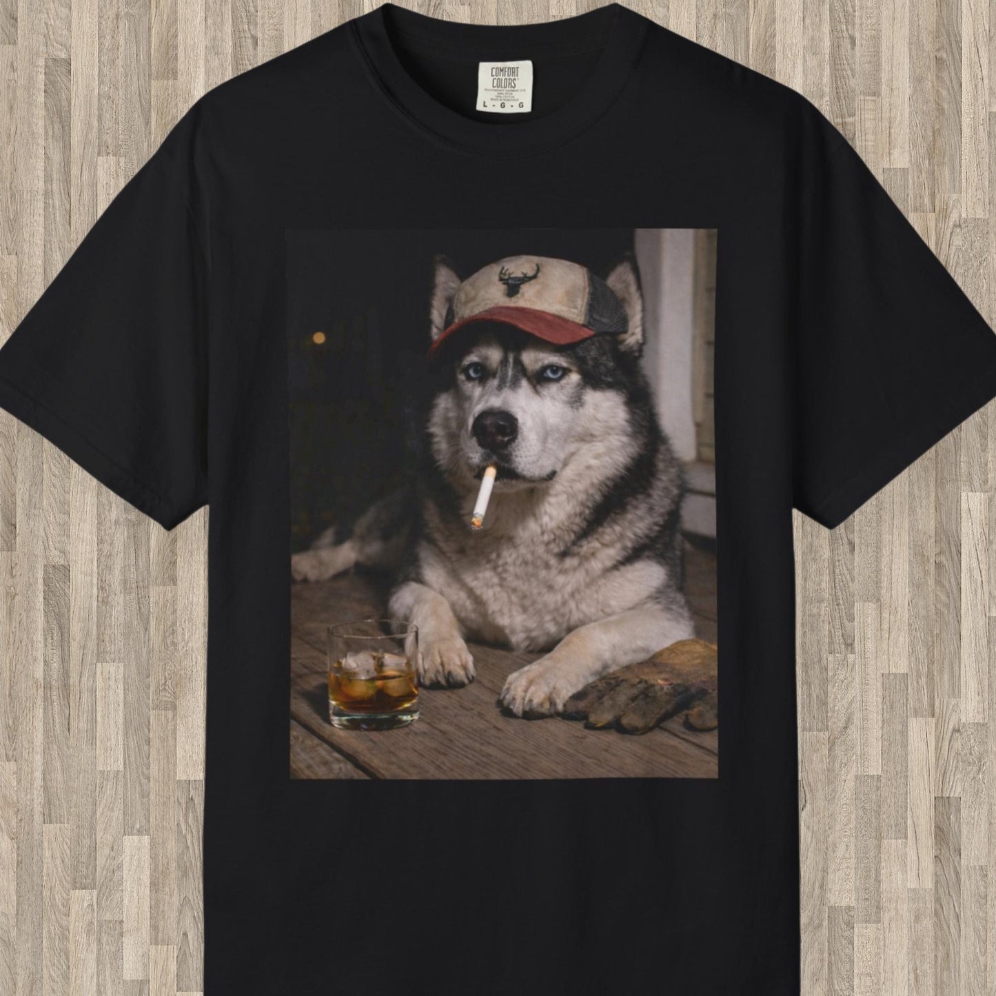 Funny Husky Shirt, Dog Dad T-Shirt, Blue Collar Man Gag Gift Tee For Husband, Siberian Husky Meme Humor Comfort Colors® Tshirt