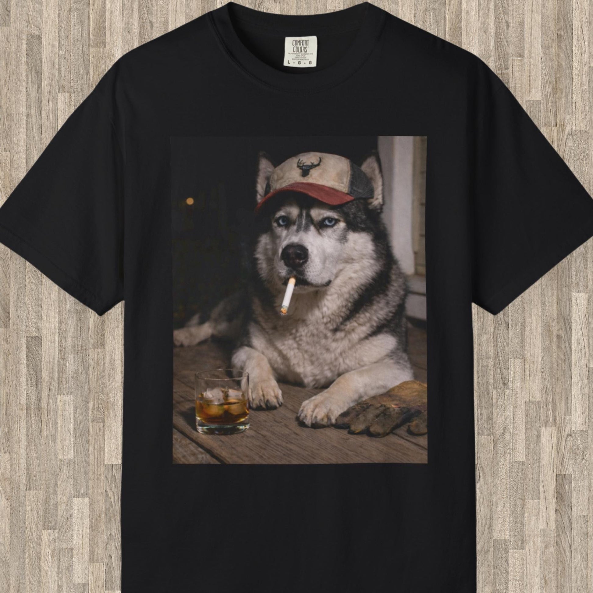 Funny Husky Shirt, Dog Dad T-Shirt, Blue Collar Man Gag Gift Tee For Husband, Siberian Husky Meme Humor Comfort Colors® Tshirt