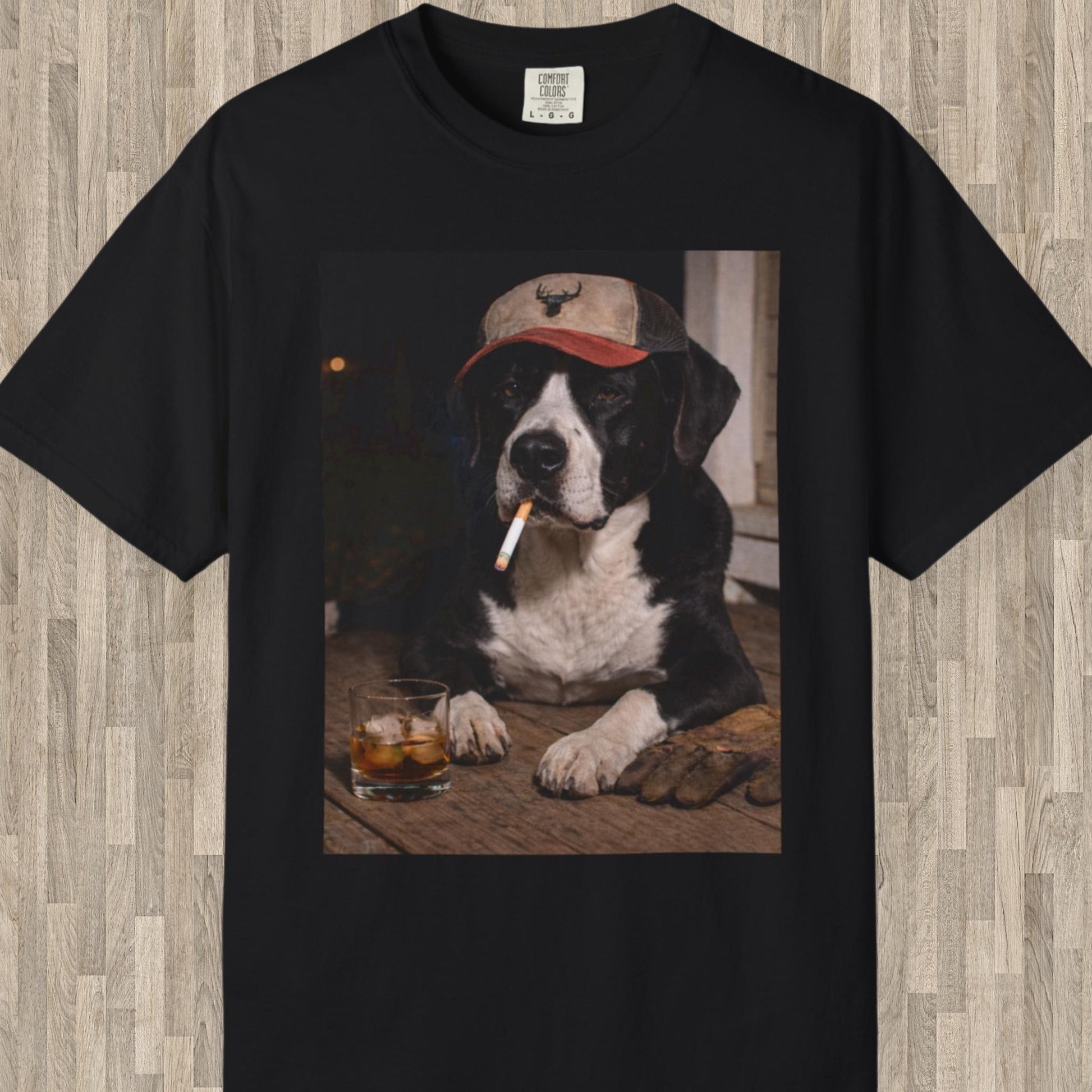 Funny Black & White Mixed Breed Shirt, Dog Dad T-Shirt, Blue Collar Man Gag Gift Tee Husband, Pound Pup Meme Humor Comfort Colors® Tshirt