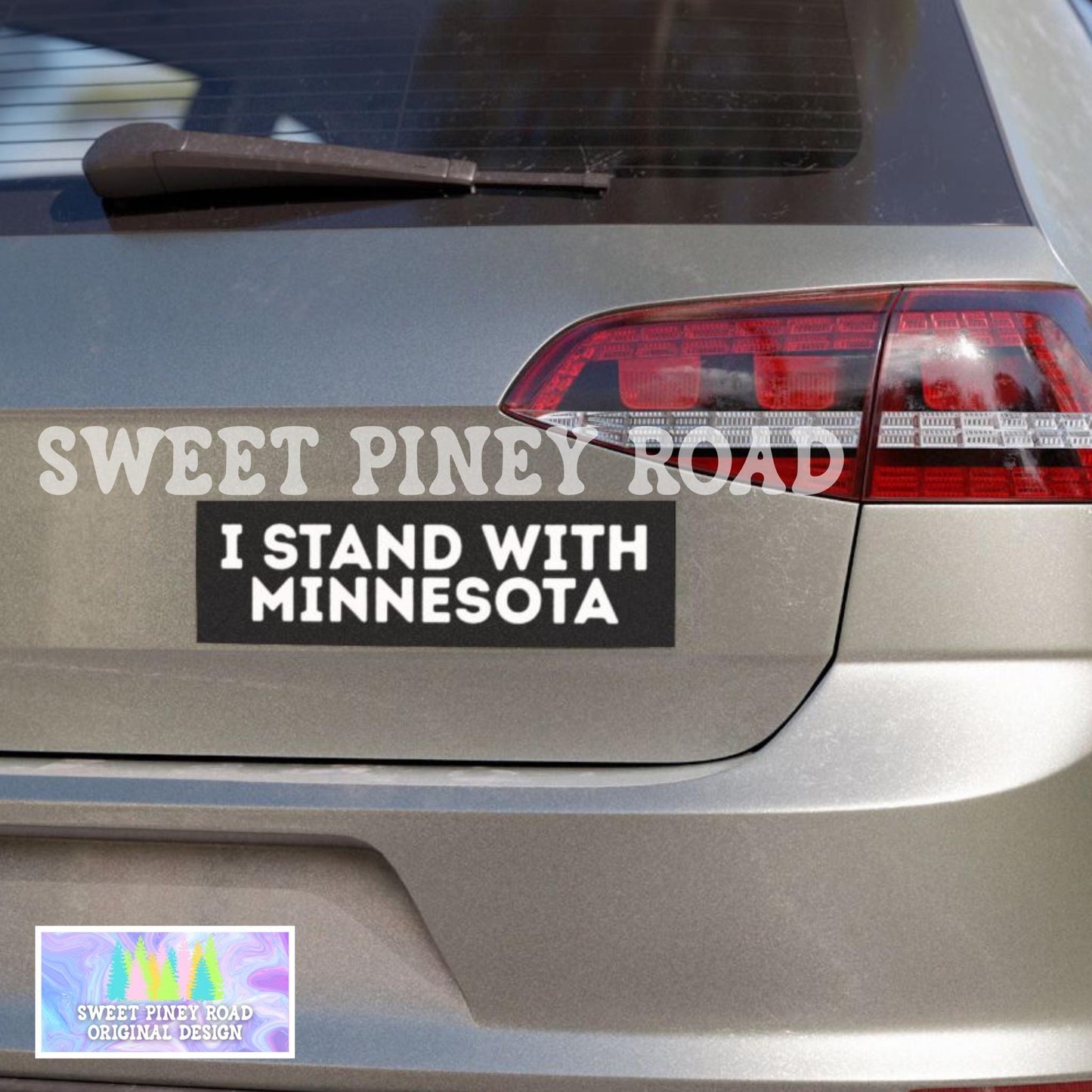 I Stand With Minnesota Car Magnet, F*ck ICE Bumper Sticker, Waltz Protest Fight For Human Rights, Deport The Racists, Anti Trump FDT Rally