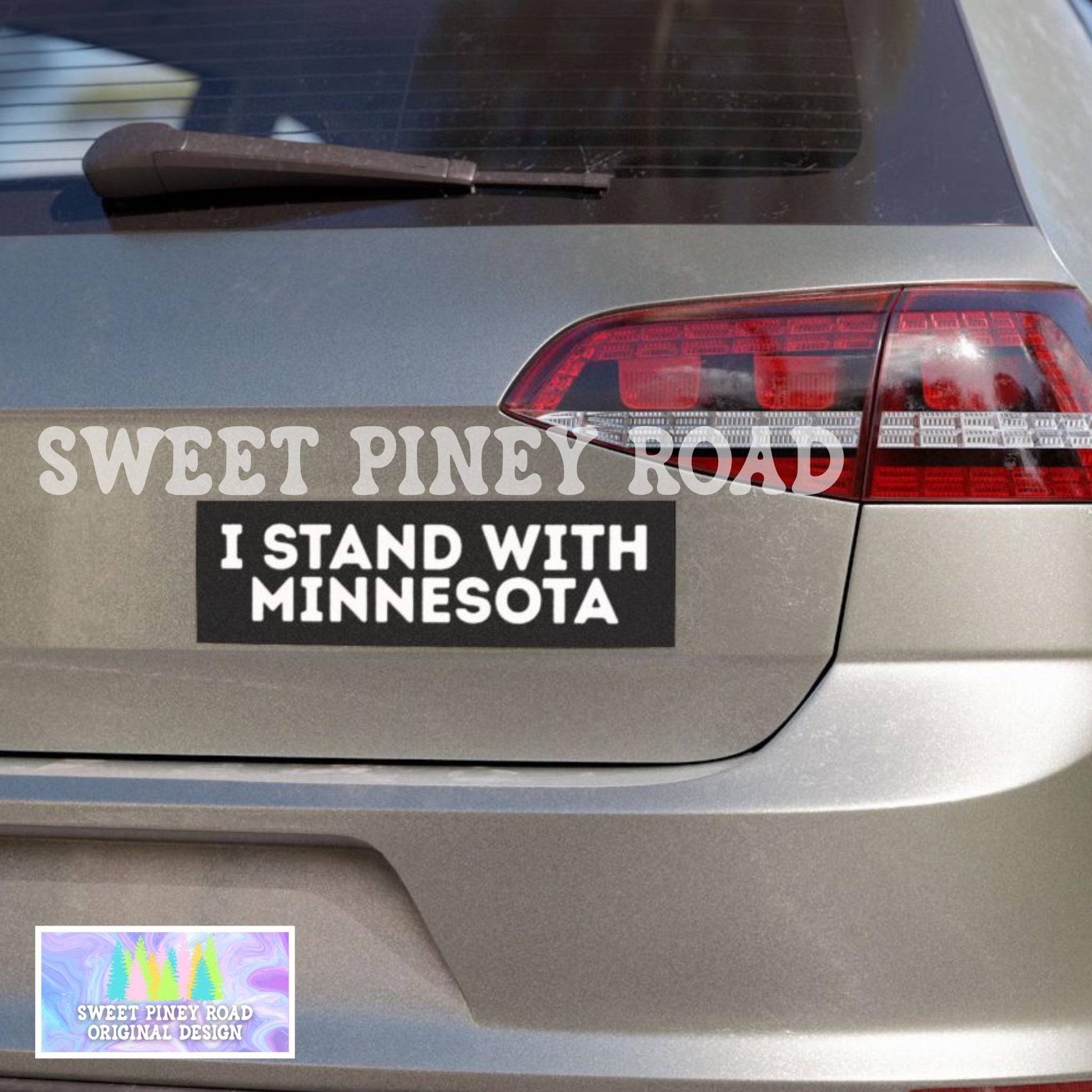 I Stand With Minnesota Car Magnet, F*ck ICE Bumper Sticker, Waltz Protest Fight For Human Rights, Deport The Racists, Anti Trump FDT Rally