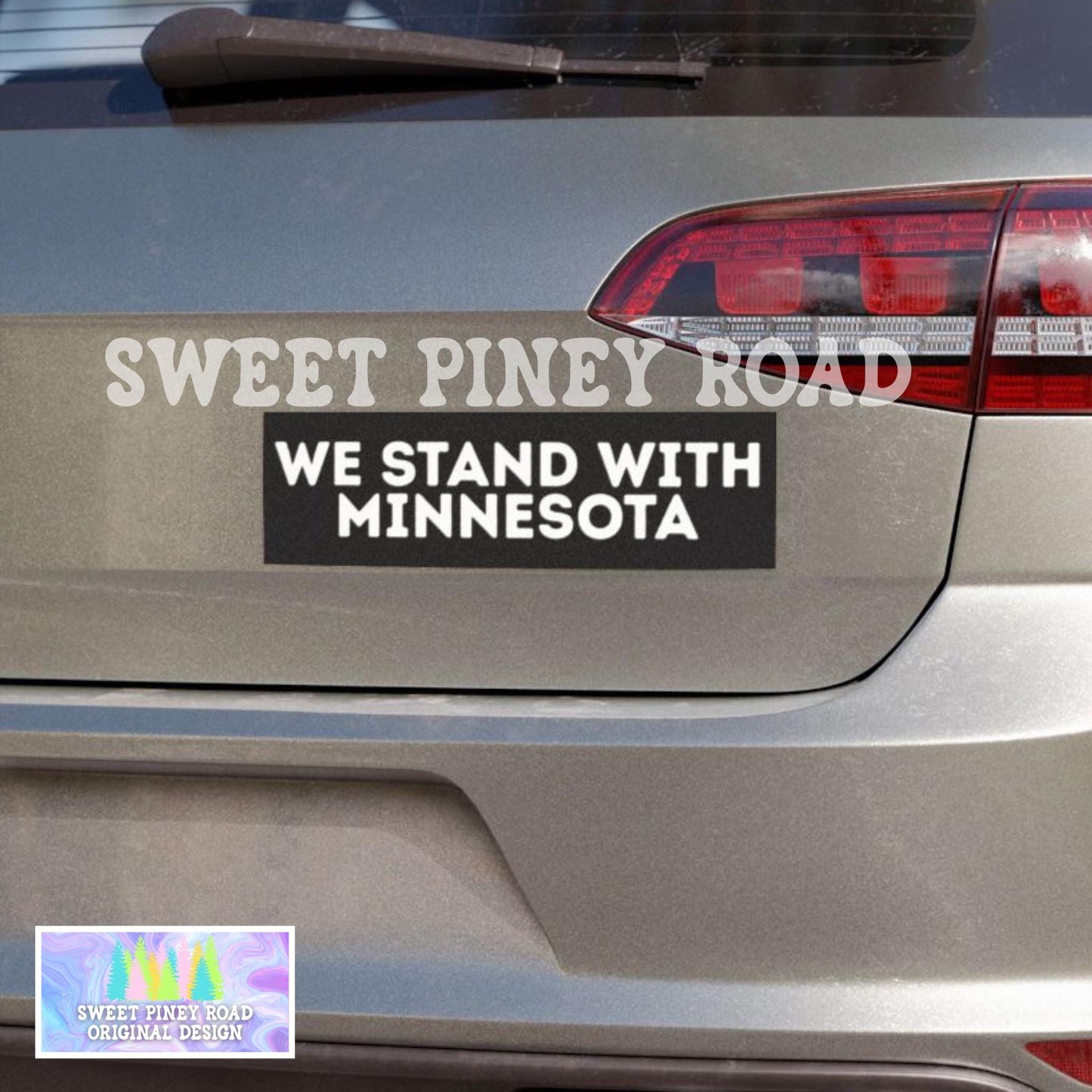We Stand With Minnesota Car Magnet, F*ck ICE Bumper Sticker, Waltz Protest Fight For Human Rights, Deport The Racists, Anti Trump FDT Rally