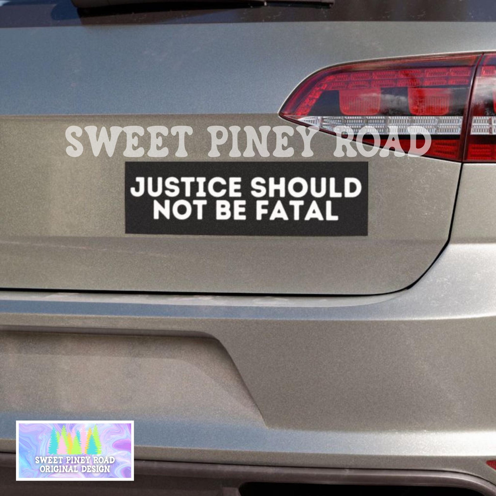 Justice Should Not Be Fatal Car Magnet, F*ck ICE Bumper Sticker, Stand With Minnesota, Abolish ICE, Deport The Racists, Anti Trump FDT