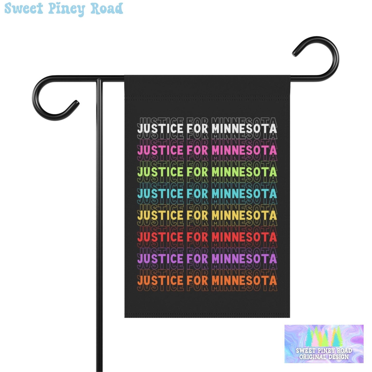 Justice For Minnesota Yard Sign, Abolish ICE Rainbow Garden Flag, Waltz Protest Human Rights Banner, Protest Rally F*ck ICE Anti Trump FDT