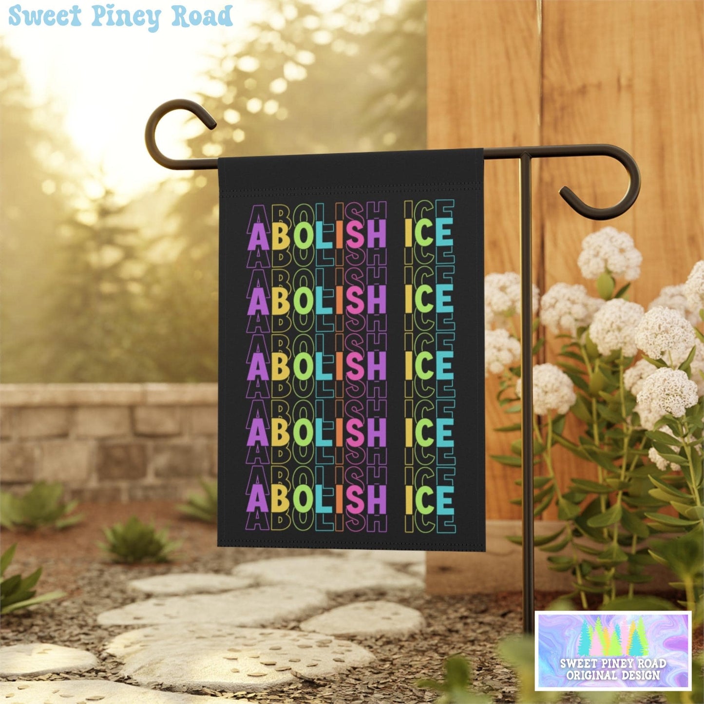 Abolish ICE Yard Sign, F*ck ICE Garden Flag, Justice For Minnesota Outdoor Decor, Chinga La Migra Decoration, Anti Trump FDT Rainbow Gift