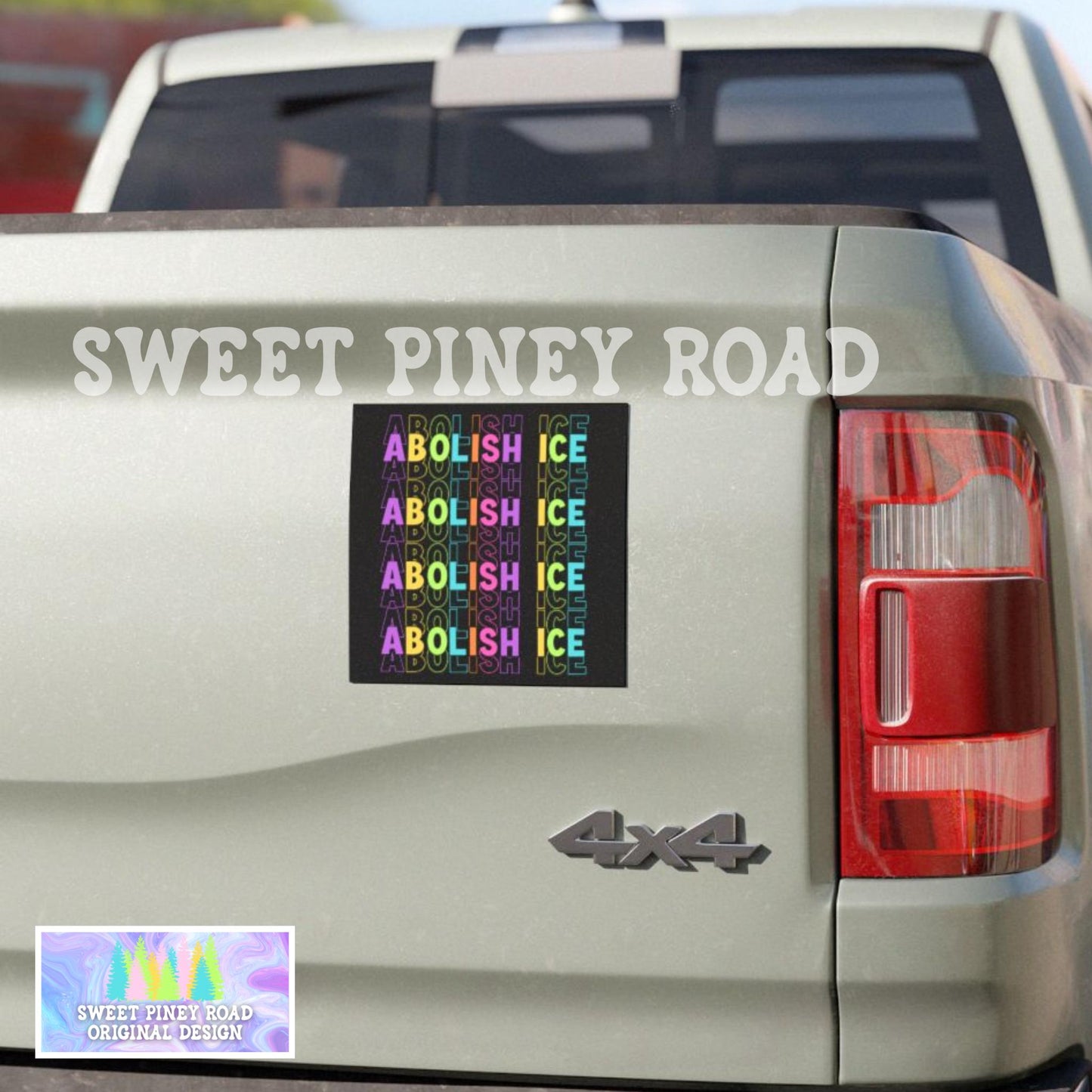 Abolish ICE Car Magnets, F*ck ICE Decal, Justice For Minnesota Bumper Sticker, Chinga La Migra Merch, Anti Trump FDT, Rainbow Design Decal