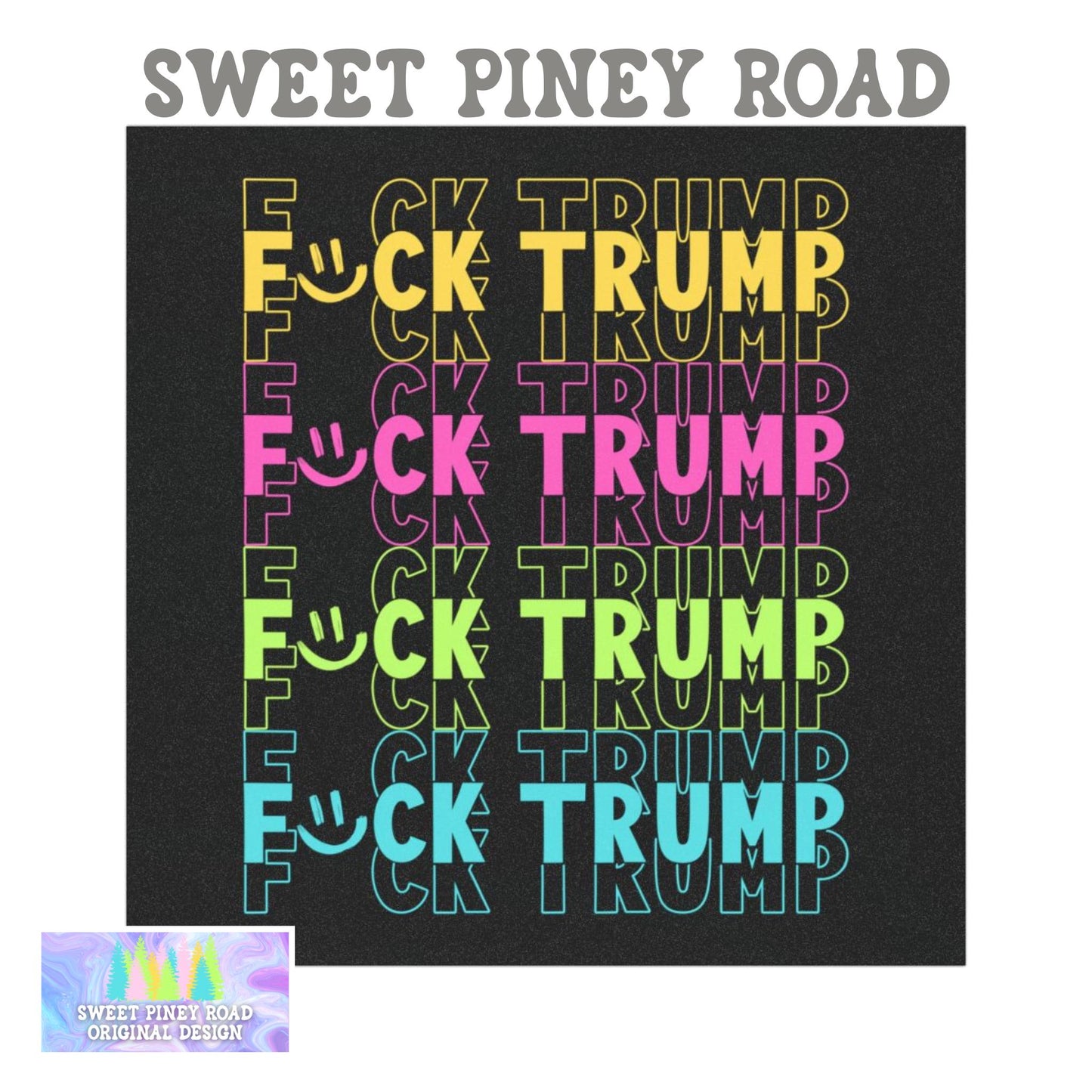 F*ck Trump Car Magnet, FDT Bumper Decal, Rainbow Anti Trump FDT Gift, Feminist Activist Protest