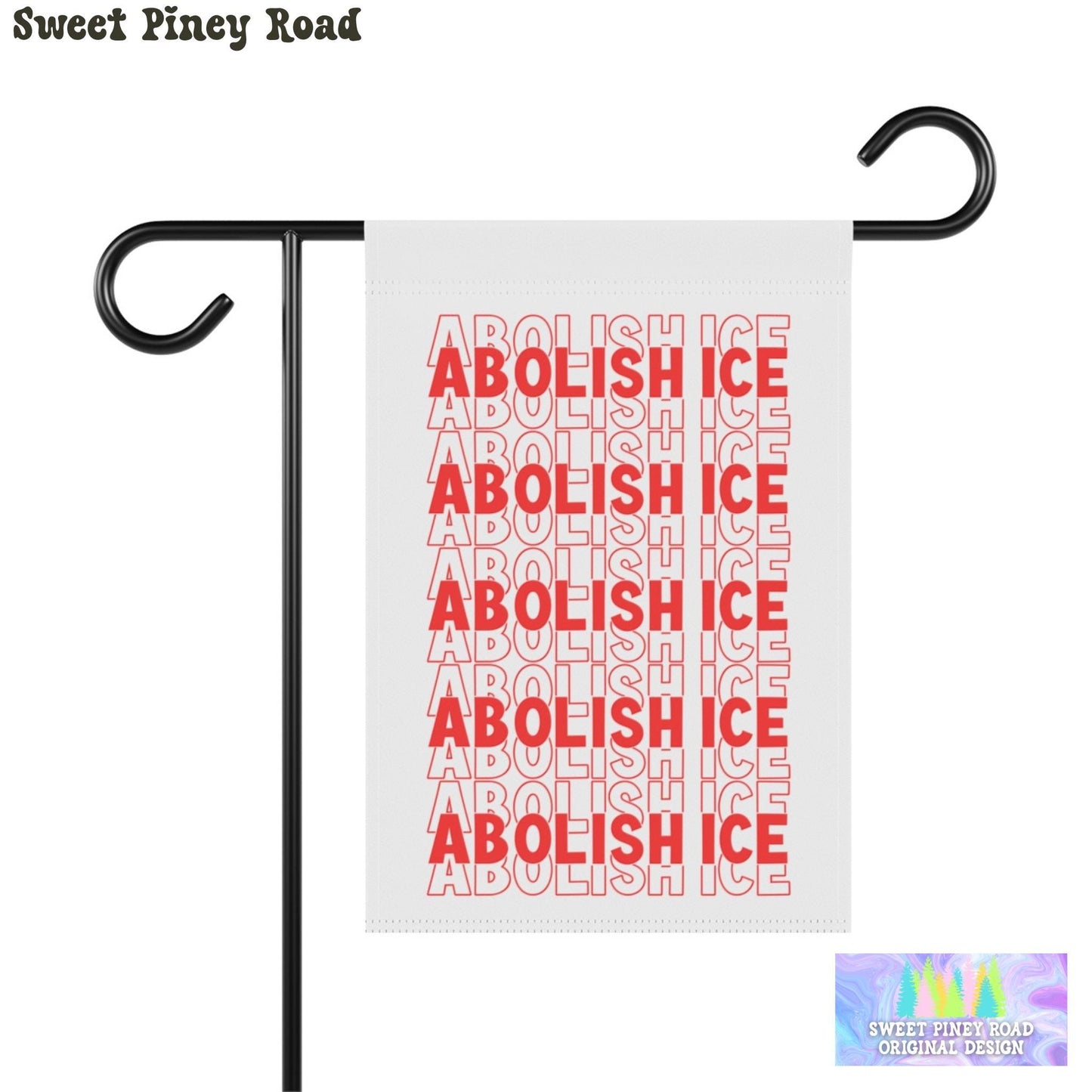 Abolish ICE Yard Sign, F*ck ICE Garden Flag, Justice For Minnesota Outdoor Decor, Chinga La Migra Decoration, Anti Trump FDT Red White Gift
