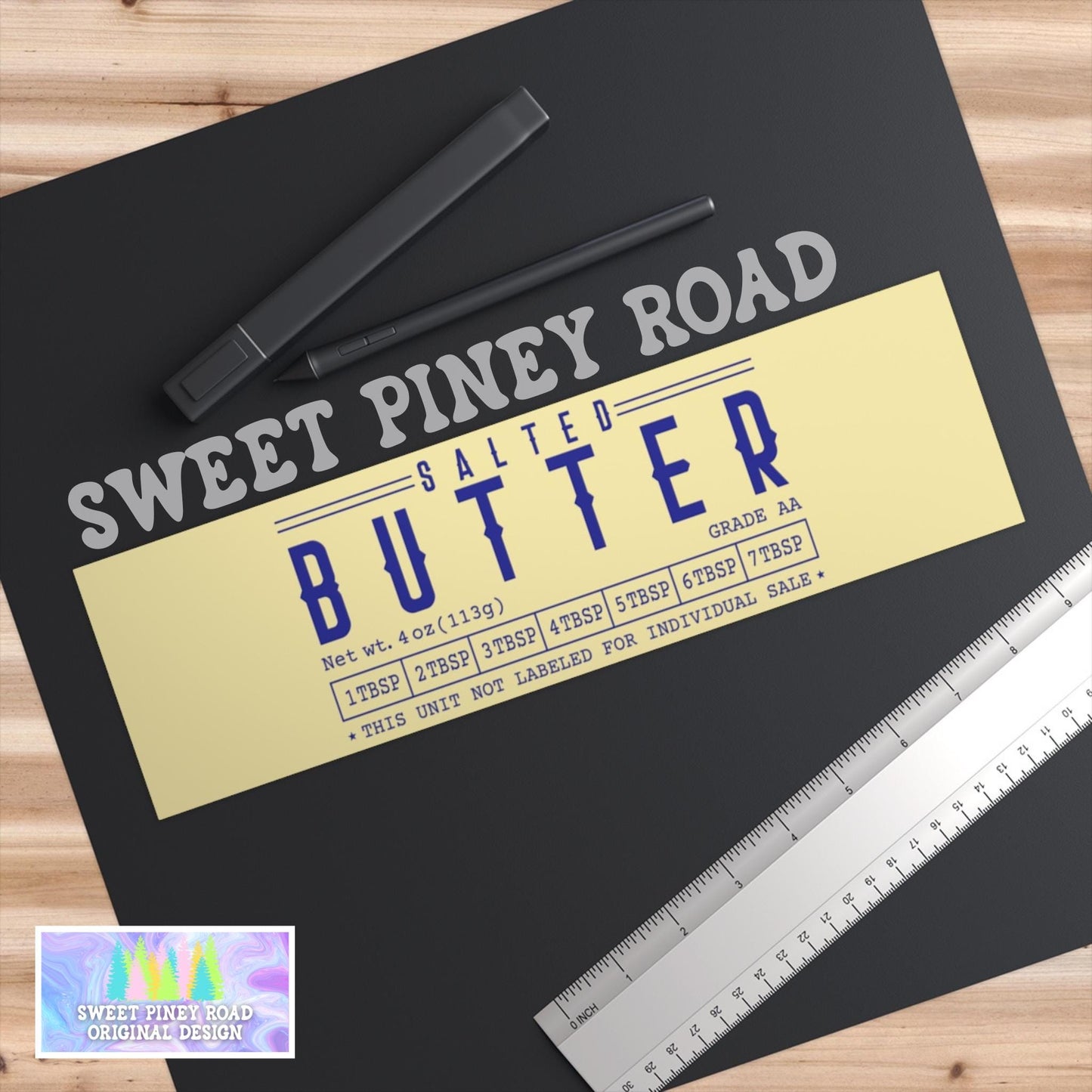 Hilarious Salted Butter Car Magnet, Funny Bumper Sticker, Meme Humor Gag Gift For Friend, Sarcastic Brainrot