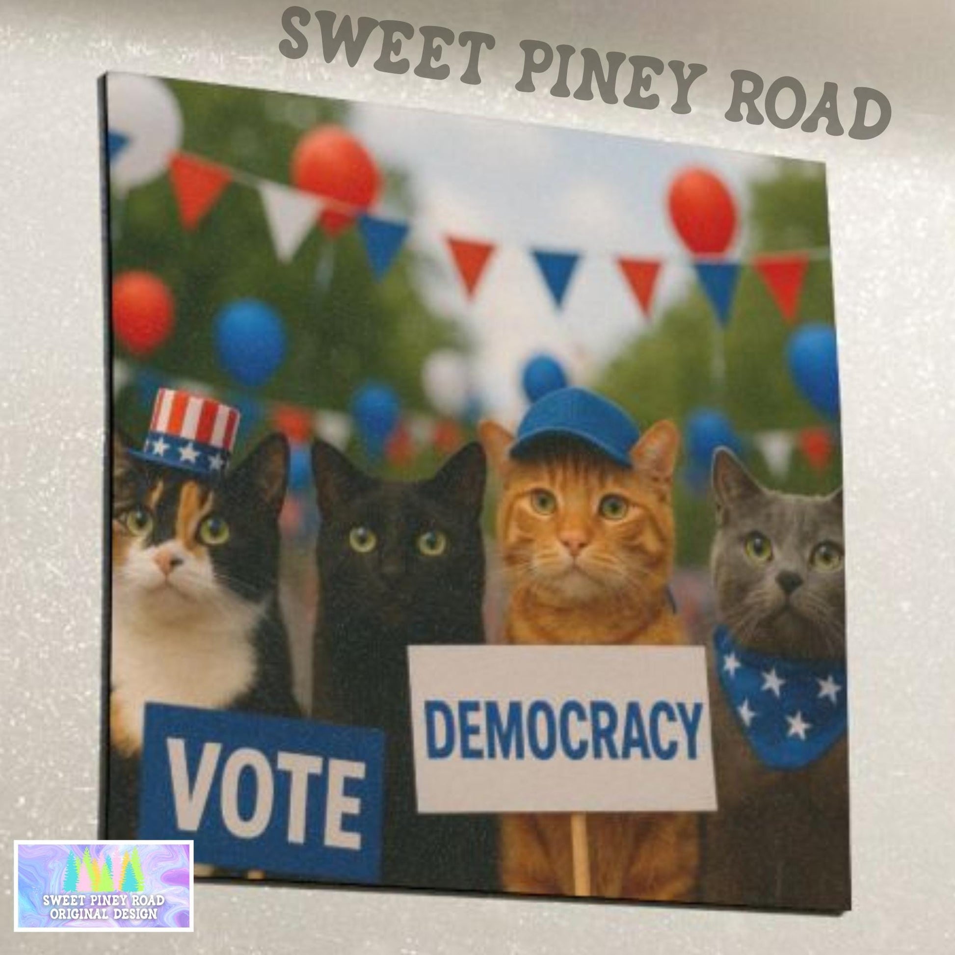 Anti Trump Cat Car Magnet, Kitten Lover Decal, Funny Kitty Gag Gift, Hilarious Ideas For Vehicle, Leftist Progressive Pro-Democracy FDT