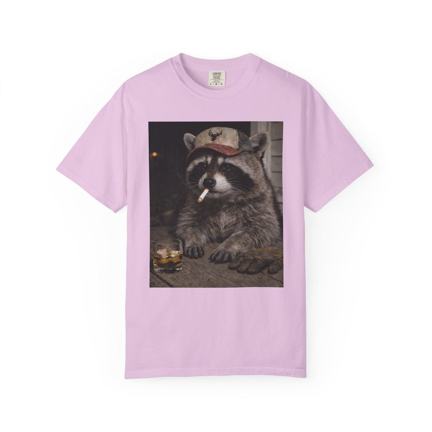 Funny Raccoon Shirt, Hilarious Smoking Blue Collar Racoon Tshirt, Animal Lover T-Shirt Gag Gift, Country Themed Animal Tee, Cursed Humor