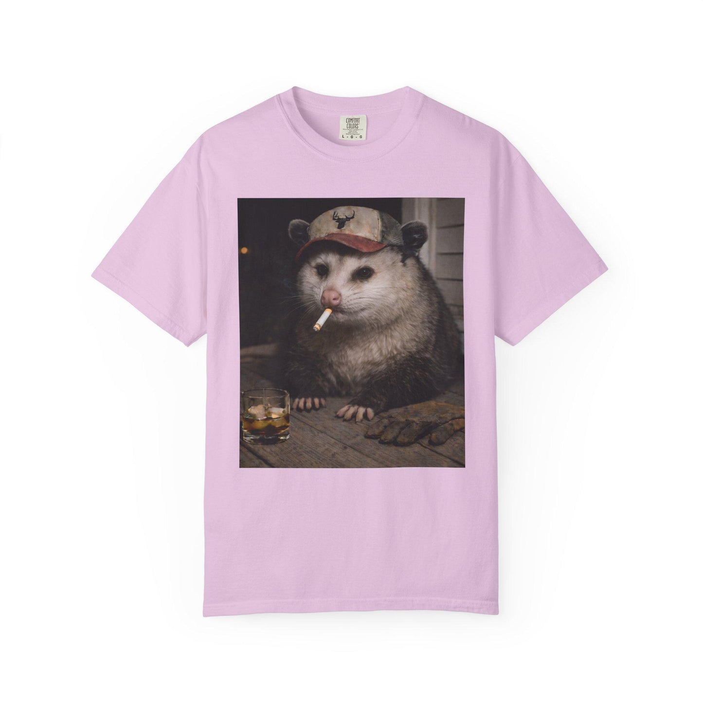 Funny Possum Shirt, Hilarious Smoking Blue Collar Opossum Tshirt, Animal Lover T-Shirt Gag Gift, Country Themed Animal Tee, Cursed Humor