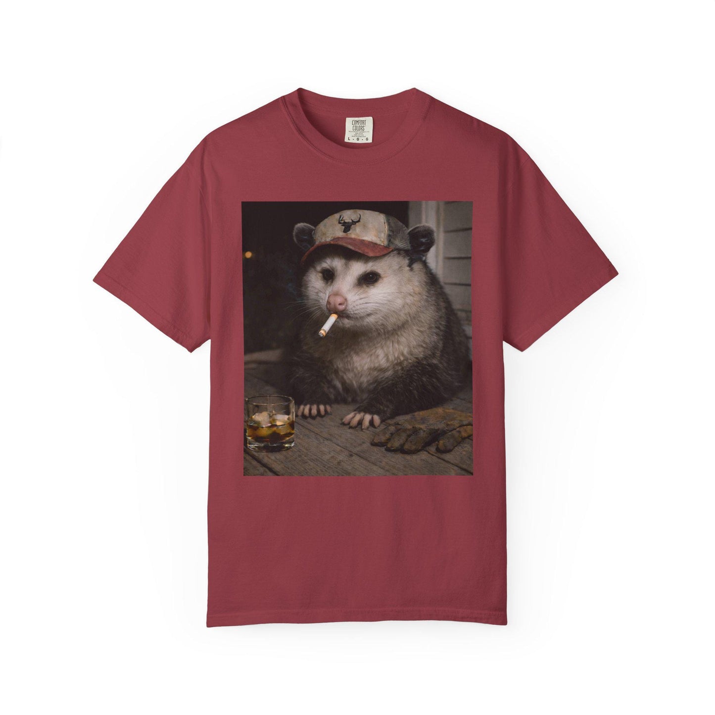 Funny Possum Shirt, Hilarious Smoking Blue Collar Opossum Tshirt, Animal Lover T-Shirt Gag Gift, Country Themed Animal Tee, Cursed Humor
