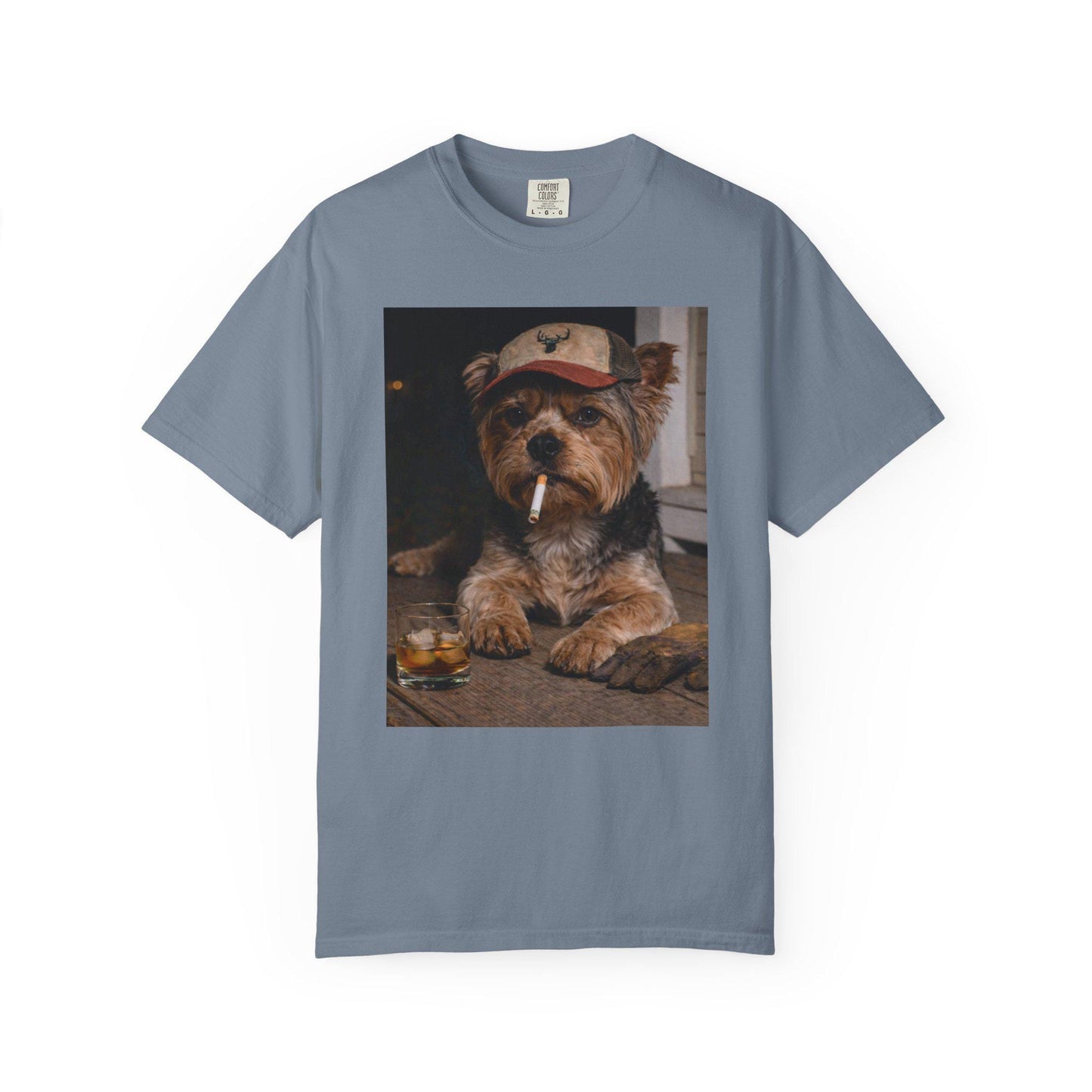 Funny Yorkie Shirt, Dog Dad T-Shirt, Blue Collar Man Gag Gift Tee For Husband, Yorkshire Terrier Owner Meme Humor Comfort Colors® Tshirt