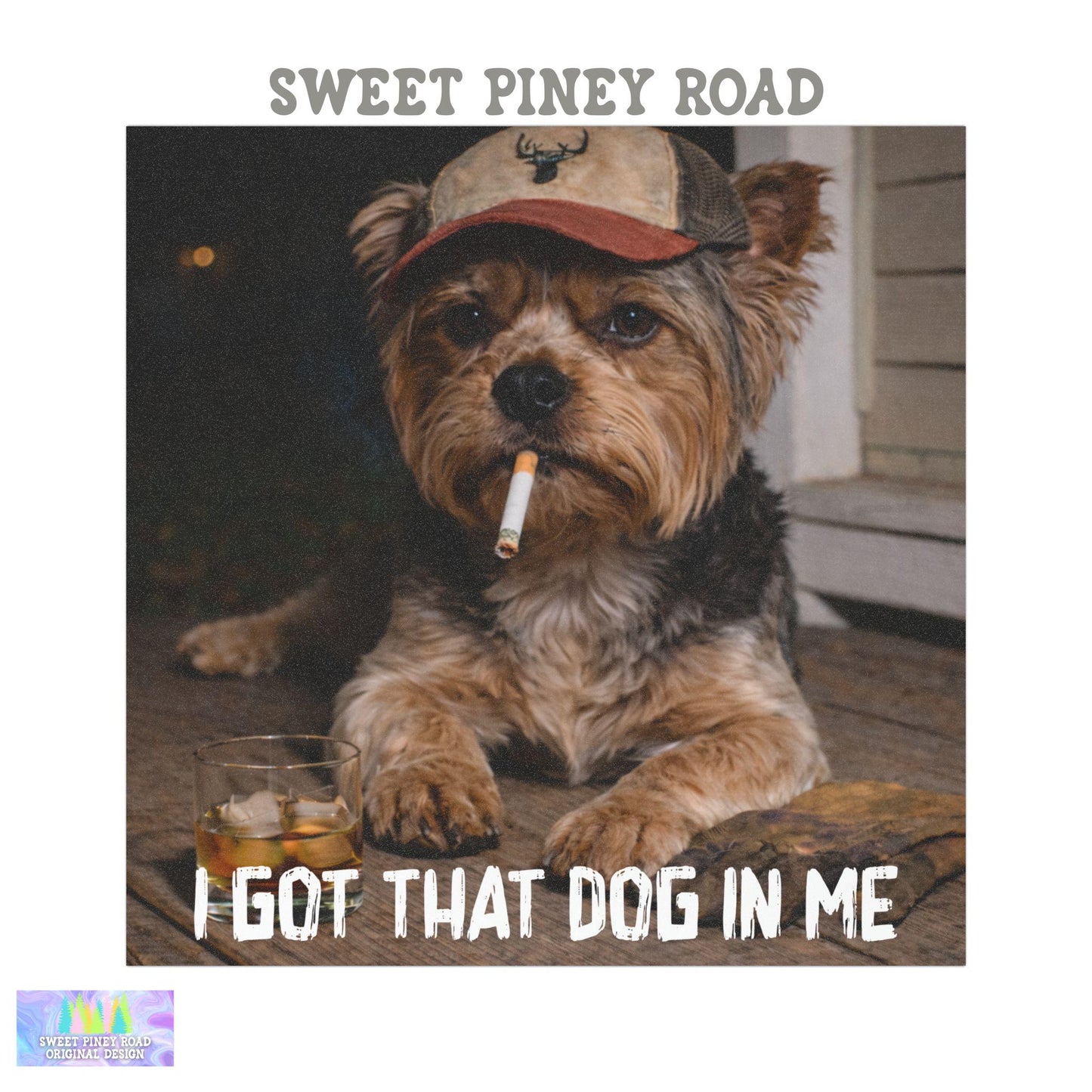 I Got That Dog In Me, Funny Yorkie Car Magnet, Yorkshire Terrier Dad Bumper Sticker, Blue Collar Man Gag Gift For Husband, Meme Humor