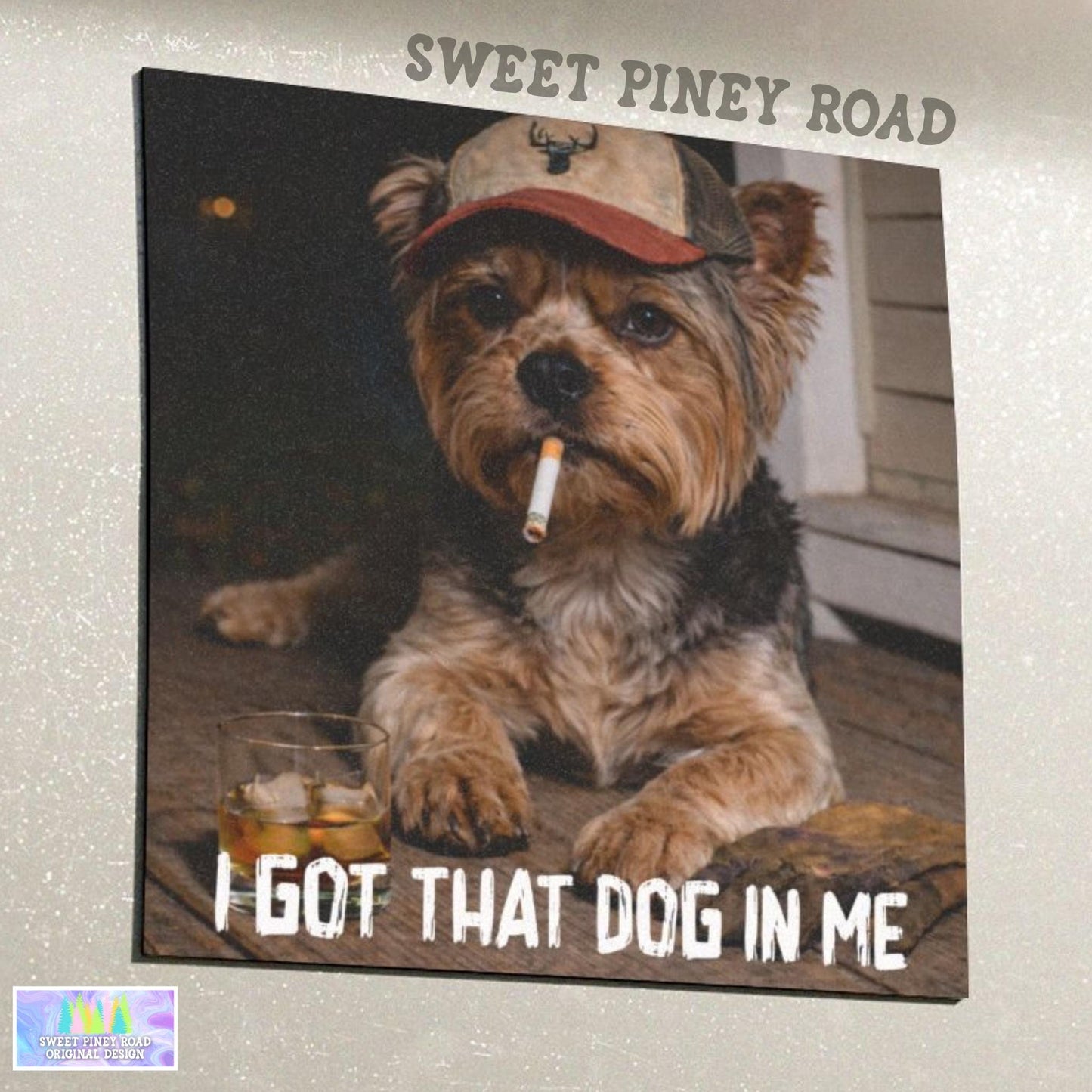 I Got That Dog In Me, Funny Yorkie Car Magnet, Yorkshire Terrier Dad Bumper Sticker, Blue Collar Man Gag Gift For Husband, Meme Humor