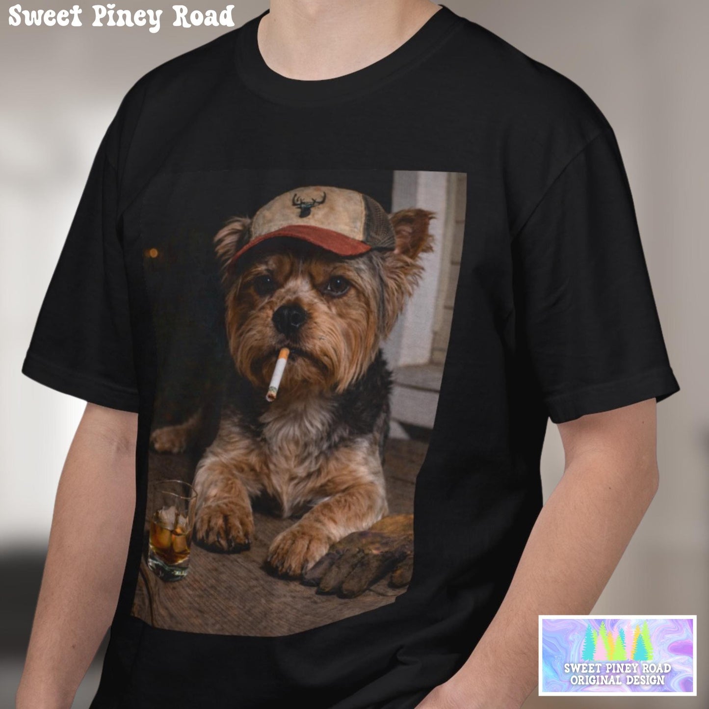 Funny Yorkie Shirt, Dog Dad T-Shirt, Blue Collar Man Gag Gift Tee For Husband, Yorkshire Terrier Owner Meme Humor Comfort Colors® Tshirt