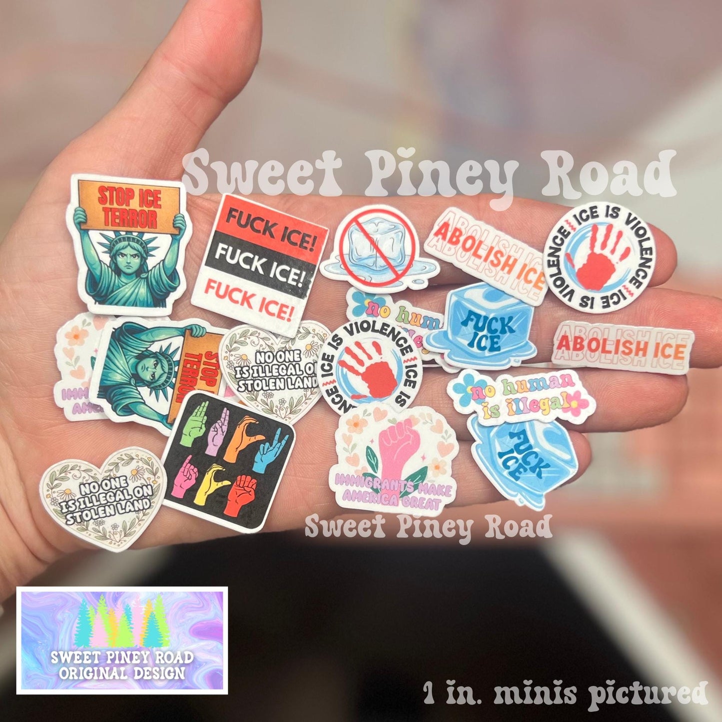 F*ck ICE Sticker Pack 15/30/50/100 pc STICKERS (1 or 2in.) Glossy! Abolish ICE Stickers, Chinga La Migra, Anti Trump Pro Immigration