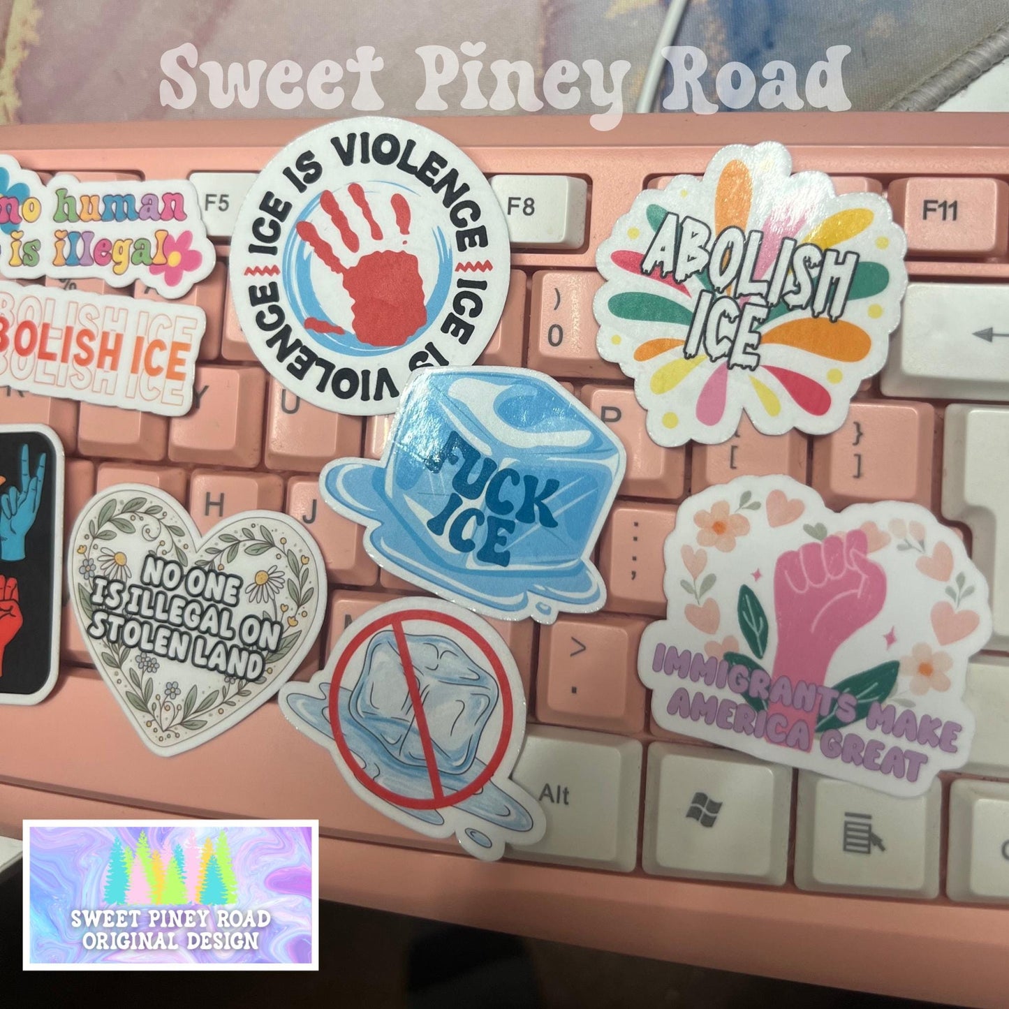 F*ck ICE Sticker Pack 15/30/50/100 pc STICKERS (1 or 2in.) Glossy! Abolish ICE Stickers, Chinga La Migra, Anti Trump Pro Immigration