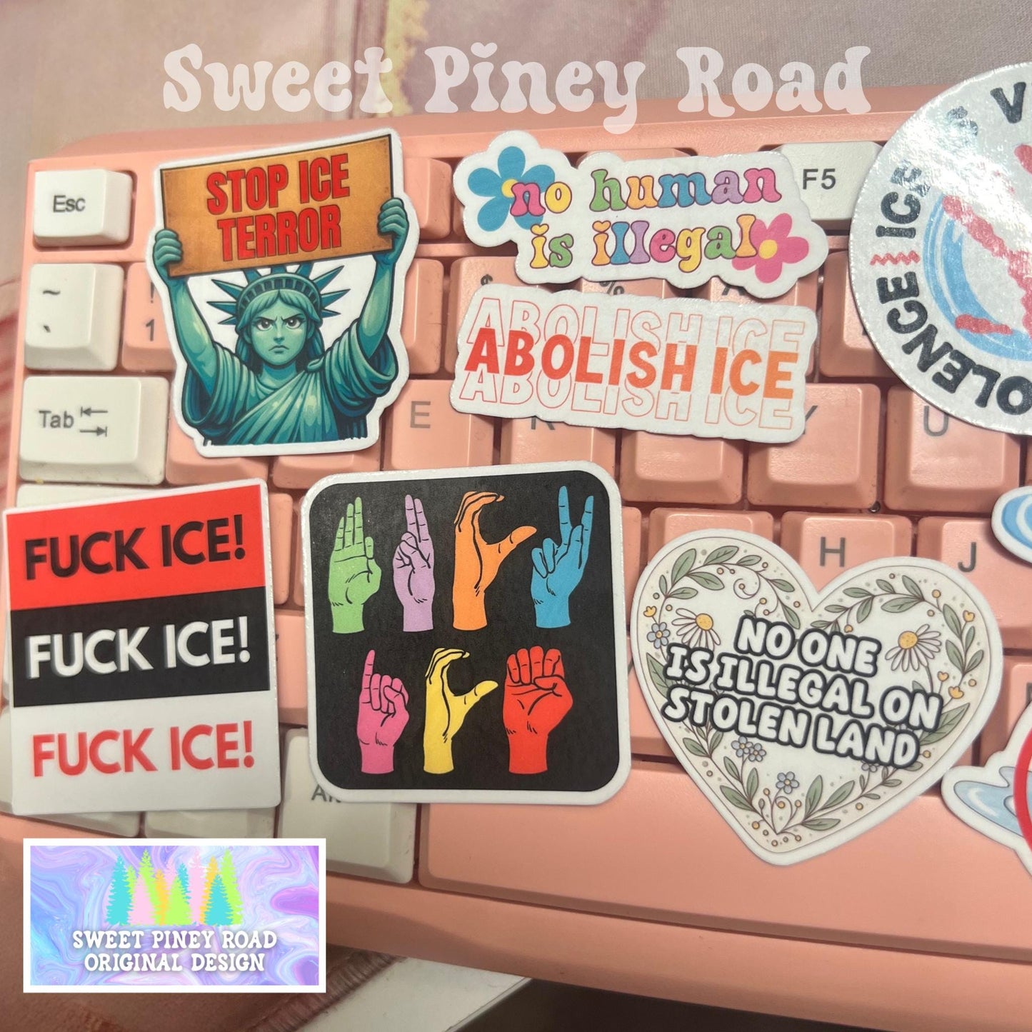 F*ck ICE Sticker Pack 15/30/50/100 pc STICKERS (1 or 2in.) Glossy! Abolish ICE Stickers, Chinga La Migra, Anti Trump Pro Immigration