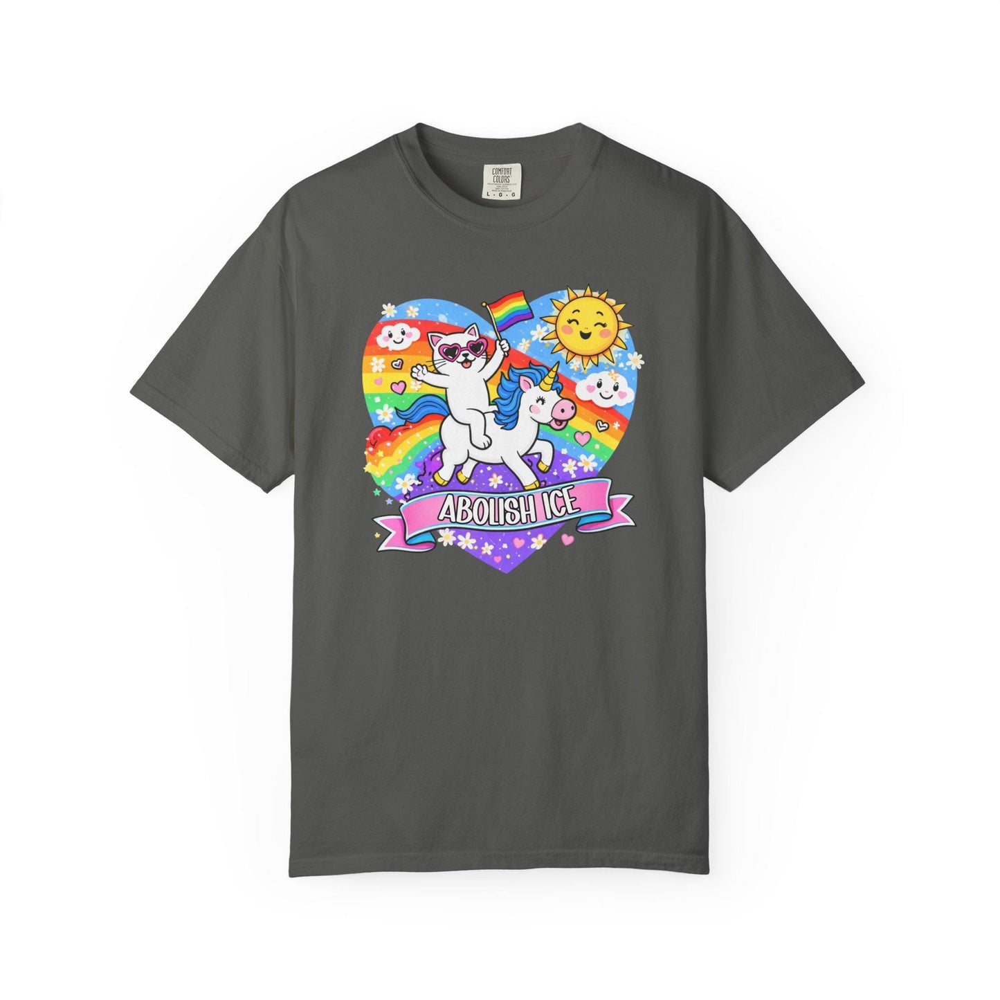 Abolish ICE TShirt, F*ck ICE Shirt Cute Cat, Unicorn Social Justice T-shirt, Human Rights LGBTQIA+ Tee, Immigrants Make American Great fdt
