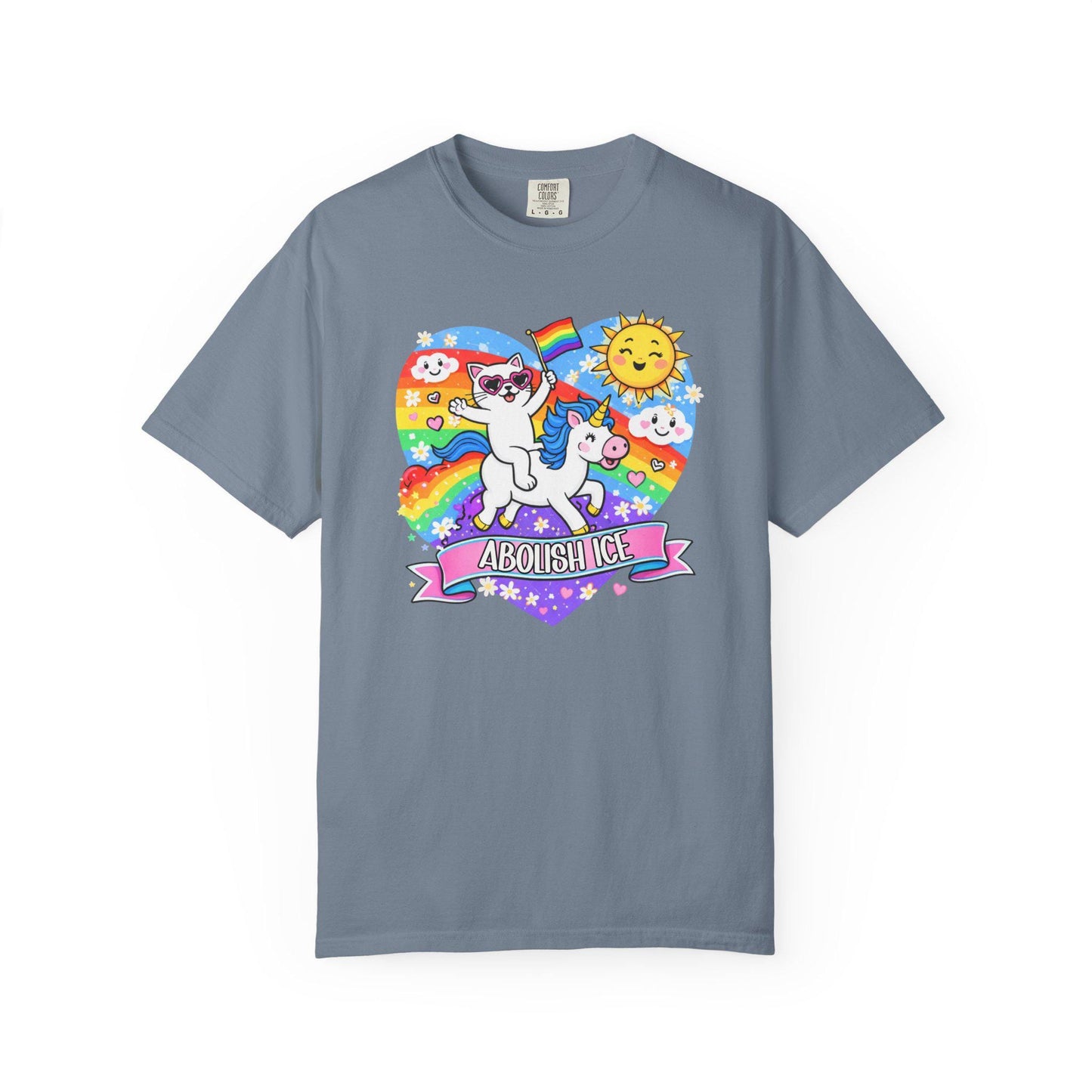 Abolish ICE TShirt, F*ck ICE Shirt Cute Cat, Unicorn Social Justice T-shirt, Human Rights LGBTQIA+ Tee, Immigrants Make American Great fdt