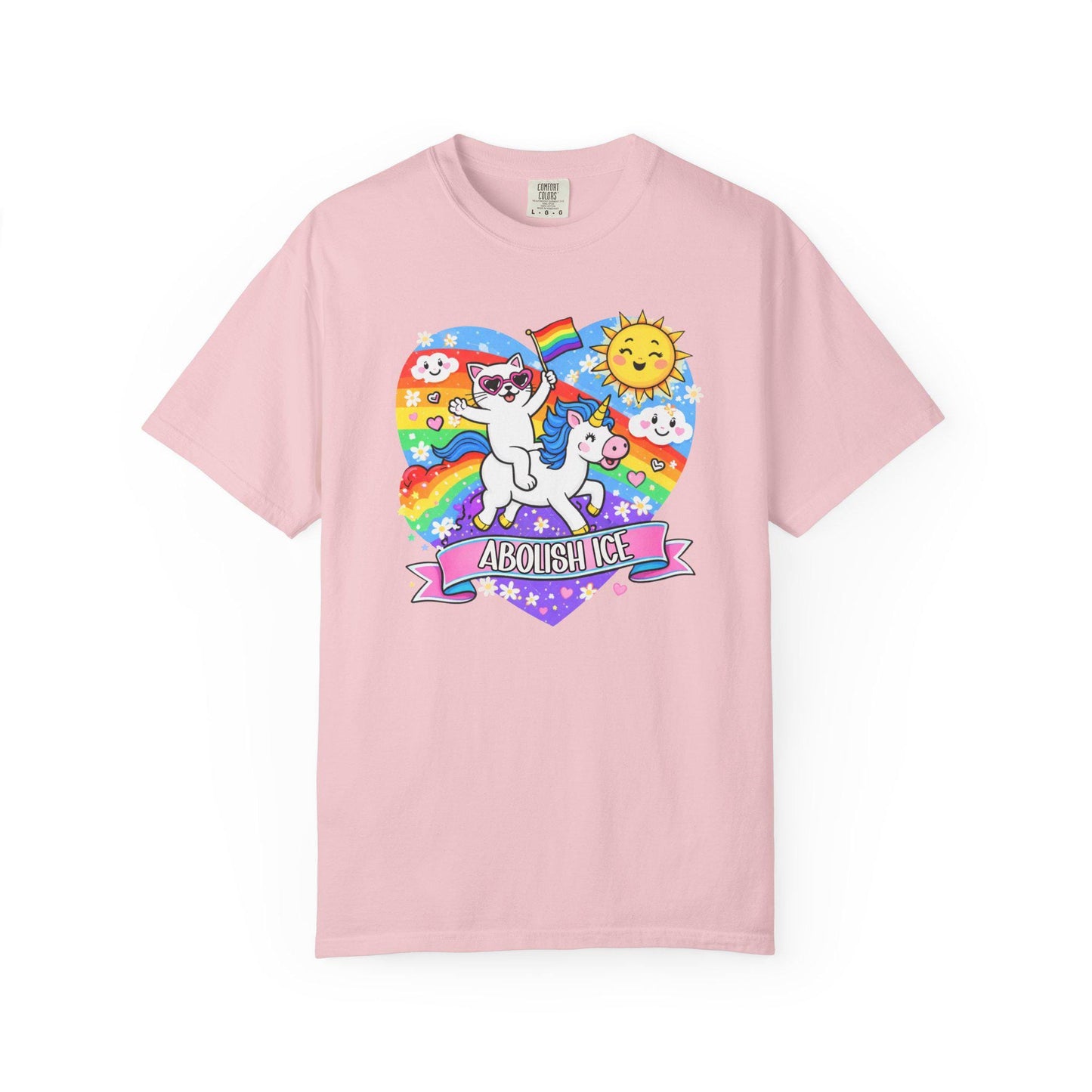 Abolish ICE TShirt, F*ck ICE Shirt Cute Cat, Unicorn Social Justice T-shirt, Human Rights LGBTQIA+ Tee, Immigrants Make American Great fdt