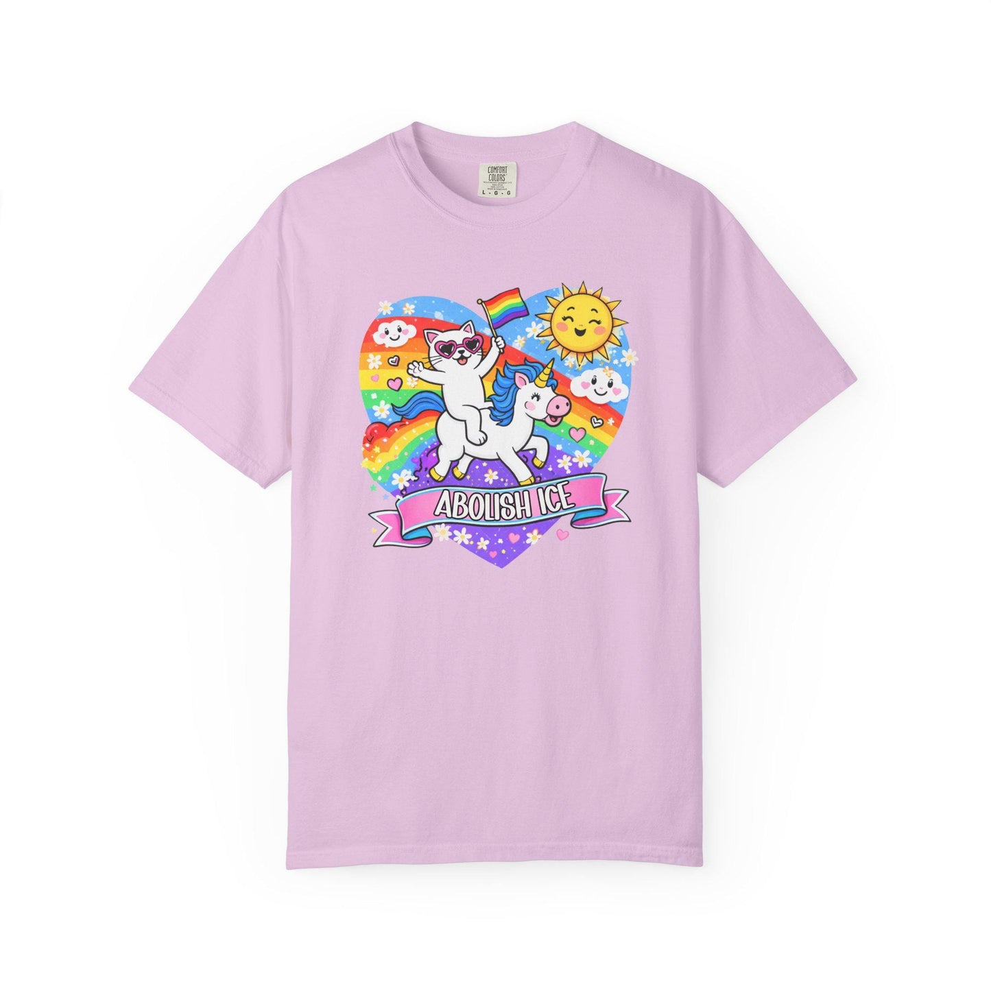 Abolish ICE TShirt, F*ck ICE Shirt Cute Cat, Unicorn Social Justice T-shirt, Human Rights LGBTQIA+ Tee, Immigrants Make American Great fdt