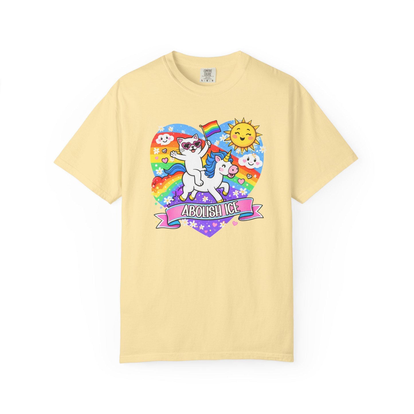 Abolish ICE TShirt, F*ck ICE Shirt Cute Cat, Unicorn Social Justice T-shirt, Human Rights LGBTQIA+ Tee, Immigrants Make American Great fdt