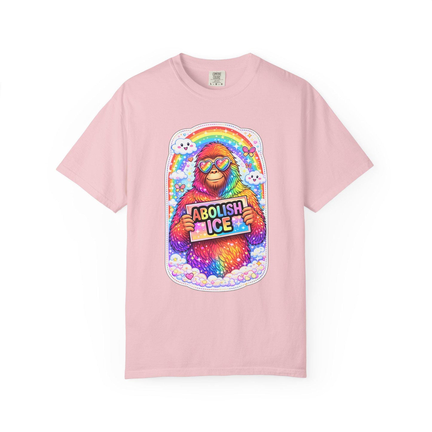 Abolish ICE Shirt, F*ck ICE Bigfoot Rainbow Y2k Aesthetic Tshirt, Adorable FDT Protest Feminist T-Shirt, Activism Human Rights Tee
