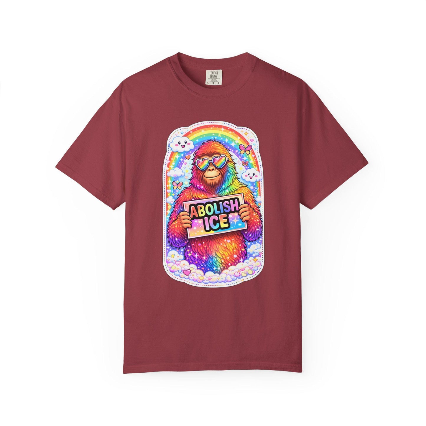 Abolish ICE Shirt, F*ck ICE Bigfoot Rainbow Y2k Aesthetic Tshirt, Adorable FDT Protest Feminist T-Shirt, Activism Human Rights Tee