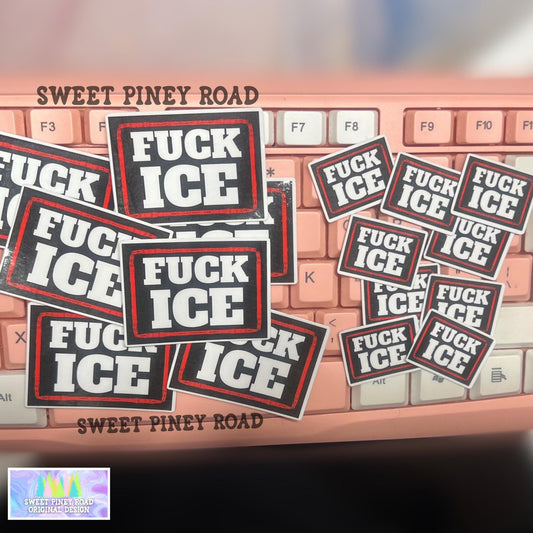 F*ck ICE Stickers 15/30/50/100pc (1 or 2in.) Glossy! Abolish ICE Sticker Pack, Anti Trump Political Protest Rally, Pro Immigration