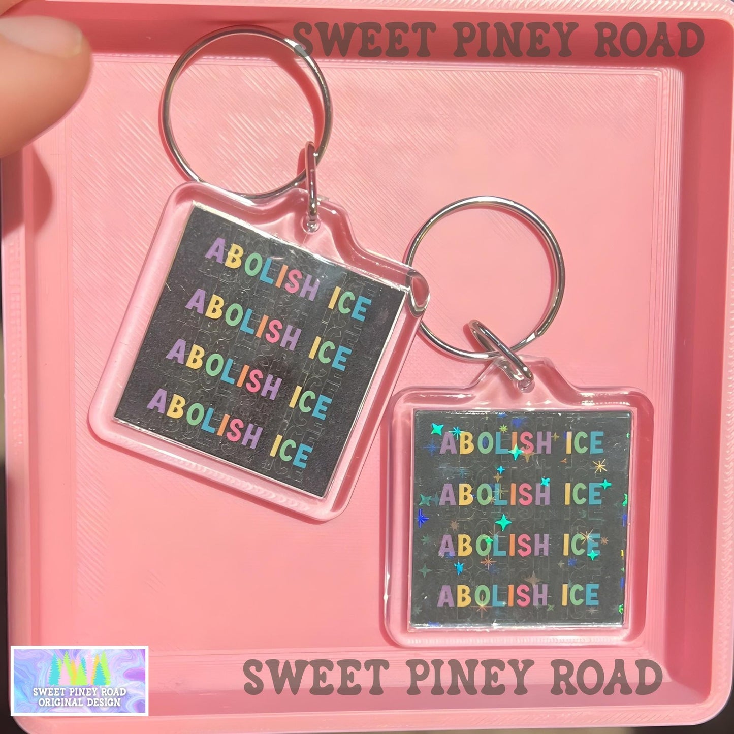Abolish ICE Keychain, F*ck ICE Political Bag Charm, Chinga La Migra, Anti Trump Protest Bag Tag, FDT Gift For Democrat Acrylic Key Chains