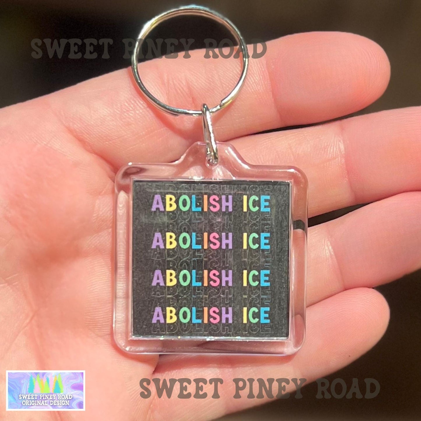 Abolish ICE Keychain, F*ck ICE Political Bag Charm, Chinga La Migra, Anti Trump Protest Bag Tag, FDT Gift For Democrat Acrylic Key Chains