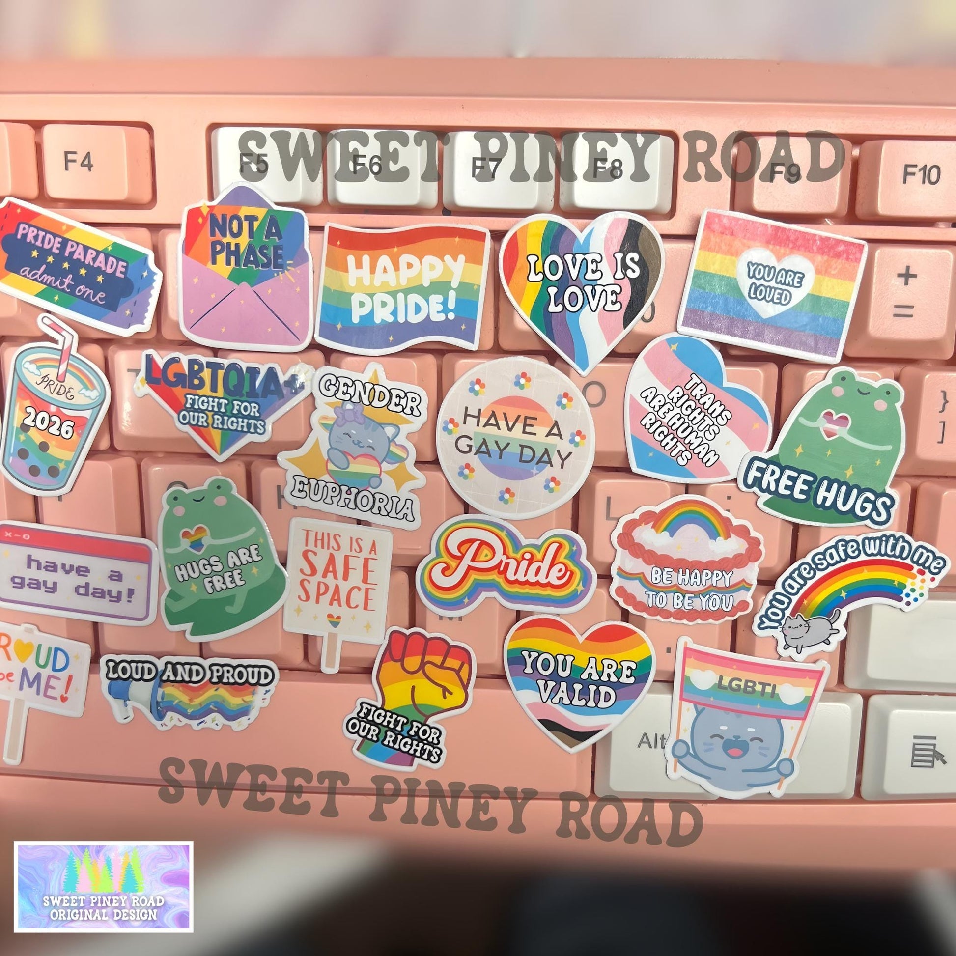 Pride Stickers Bundle, LGBTQIA+ Rainbow Support, Mini Vinyl Sticker Pack, Pride Festival Favor, Queer Inclusive Gift, Cute Parade Handouts