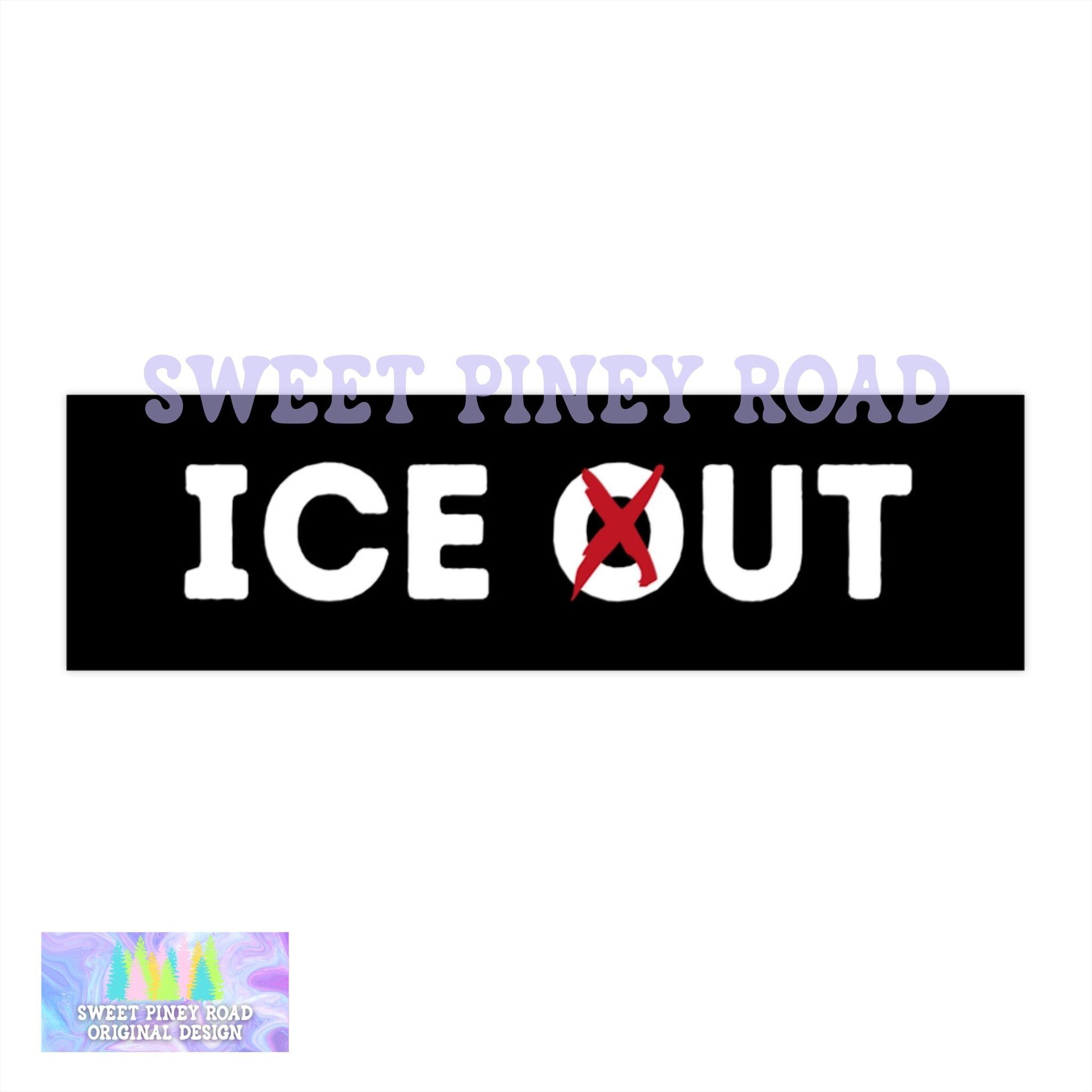 Ice Out Car Magnet, F*ck Ice Bumper Sticker, Anti-Ice Protest Decal, Anti-Trump Anti-MAGA Political Activist, Subtle No Ice FDT