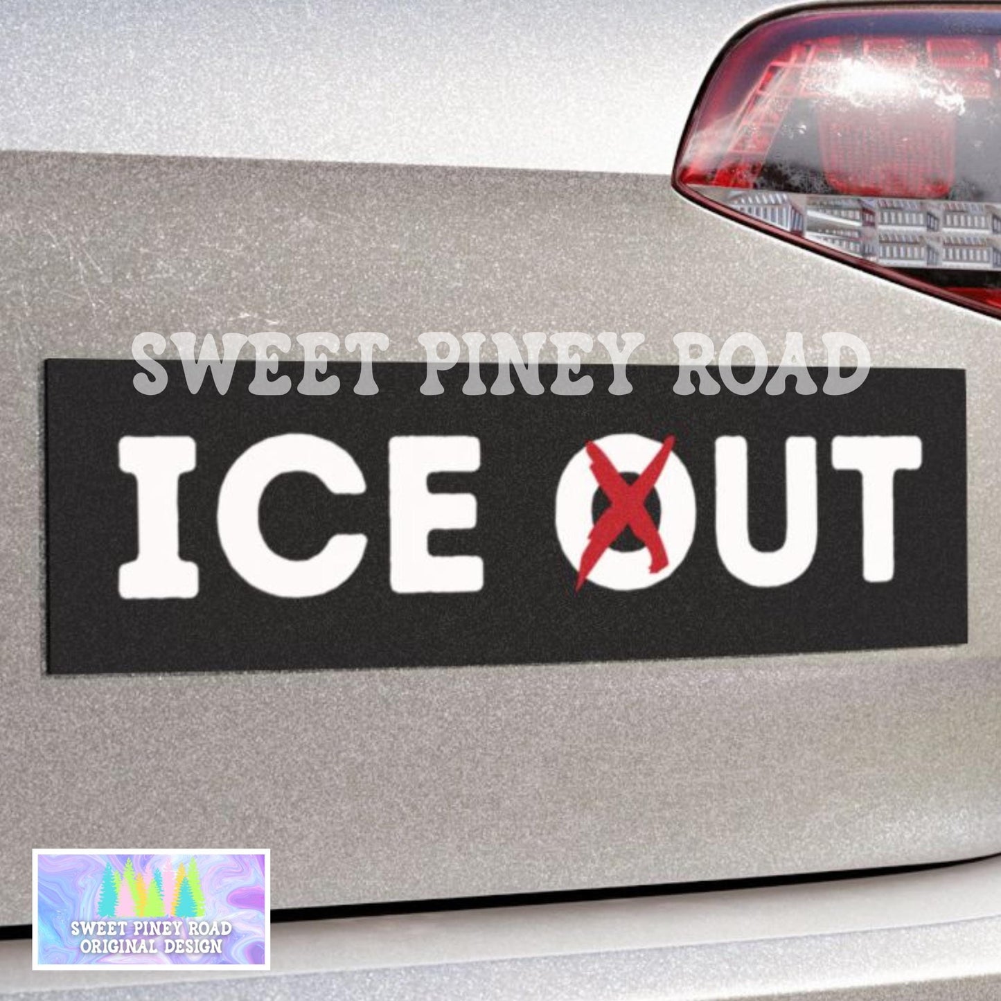 Ice Out Car Magnet, F*ck Ice Bumper Sticker, Anti-Ice Protest Decal, Anti-Trump Anti-MAGA Political Activist, Subtle No Ice FDT