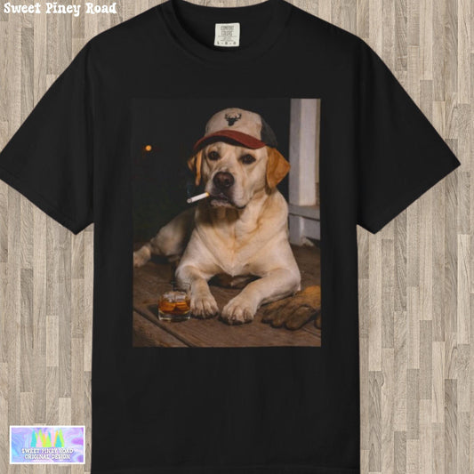 Funny Labrador Retriever Shirt, Dog Dad T-Shirt, Blue Collar Man Gag Gift Tee For Husband, Hilarious Meme Humor Comfort Colors® Tshirt