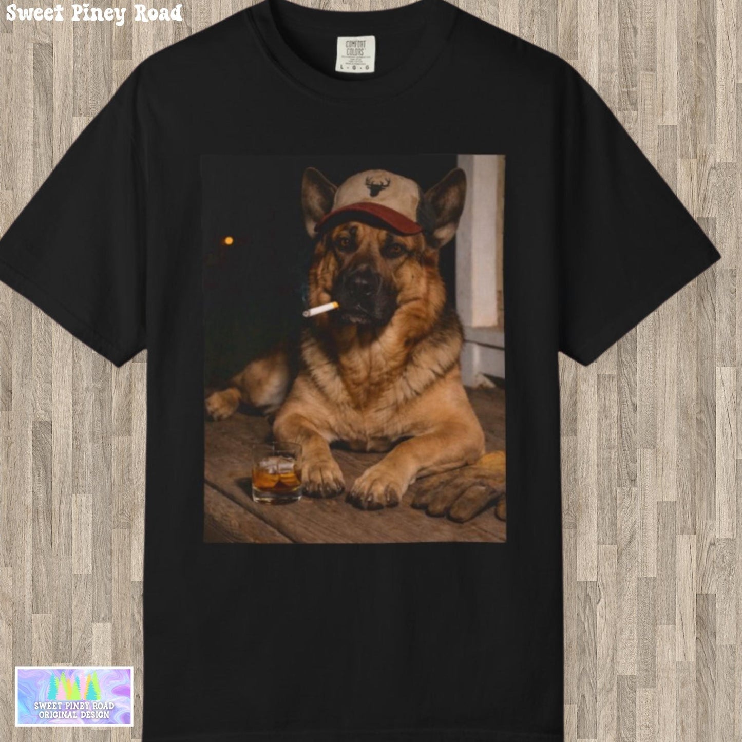 Funny German Shepherd Shirt, Dog Dad T-Shirt, Blue Collar Man Gag Gift Tee For Husband, Hilarious Meme Humor Comfort Colors® Tshirt