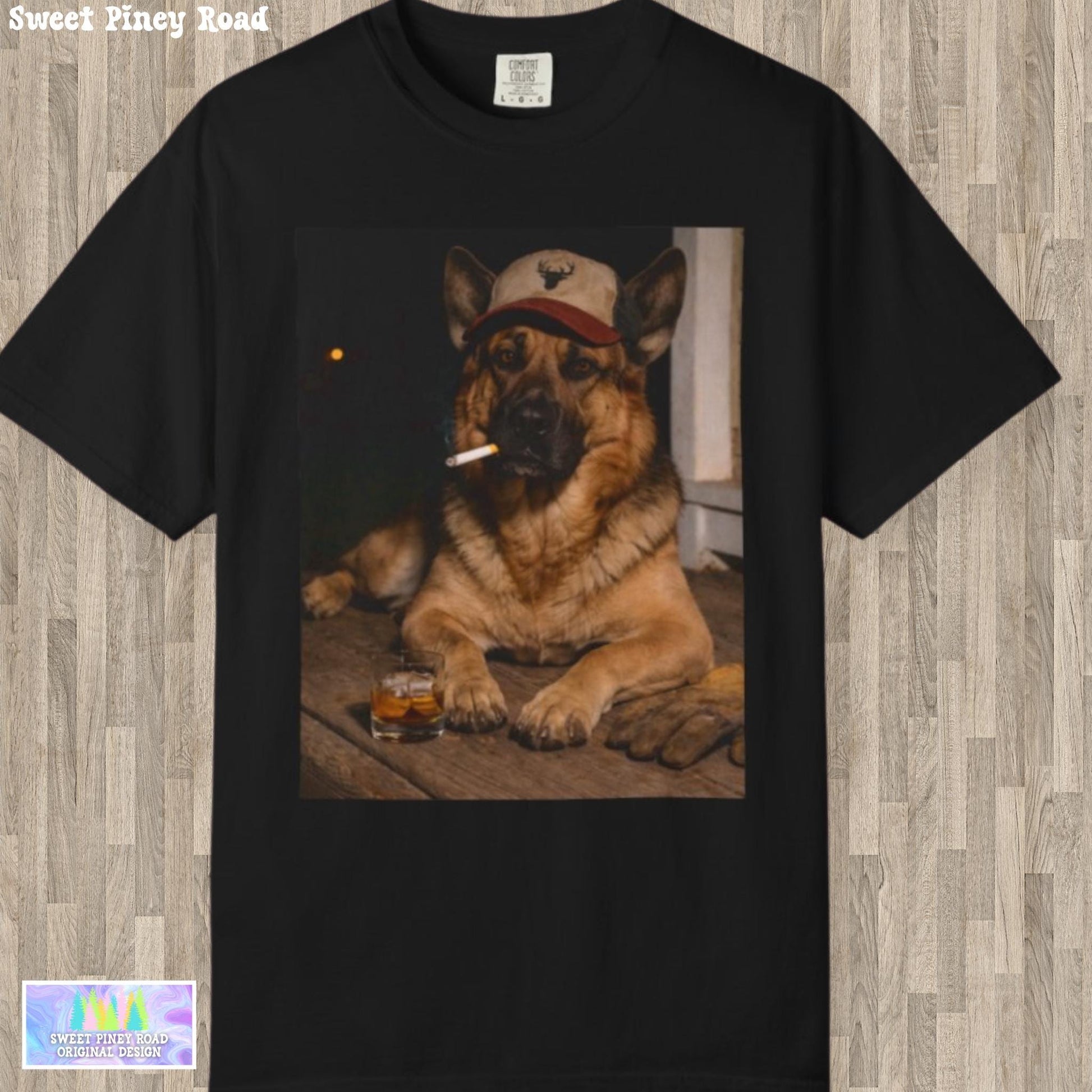 Funny German Shepherd Shirt, Dog Dad T-Shirt, Blue Collar Man Gag Gift Tee For Husband, Hilarious Meme Humor Comfort Colors® Tshirt