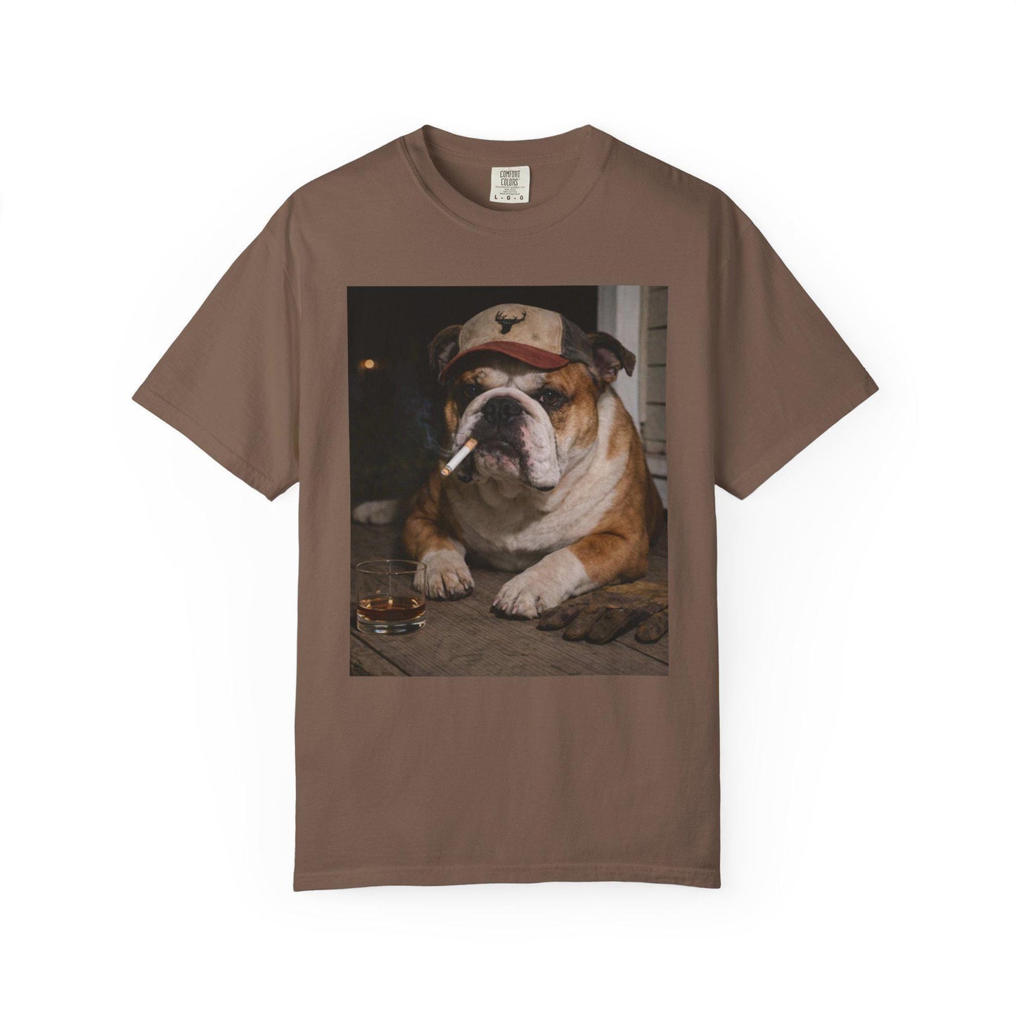 Funny English Bulldog Shirt, Bully Dog Dad T-Shirt, Blue Collar Man Gag Gift Tee For Husband, Hilarious Meme Humor Comfort Colors® Tshirt