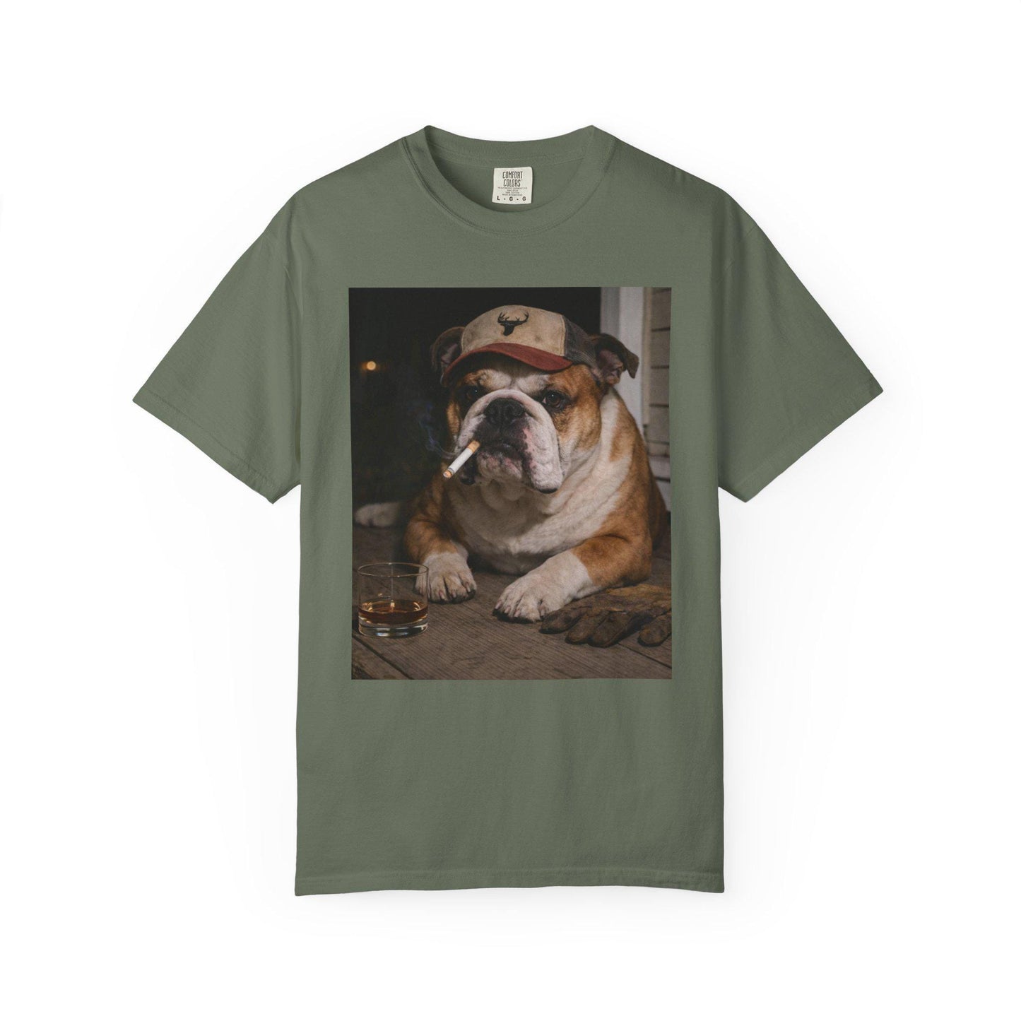 Funny English Bulldog Shirt, Bully Dog Dad T-Shirt, Blue Collar Man Gag Gift Tee For Husband, Hilarious Meme Humor Comfort Colors® Tshirt
